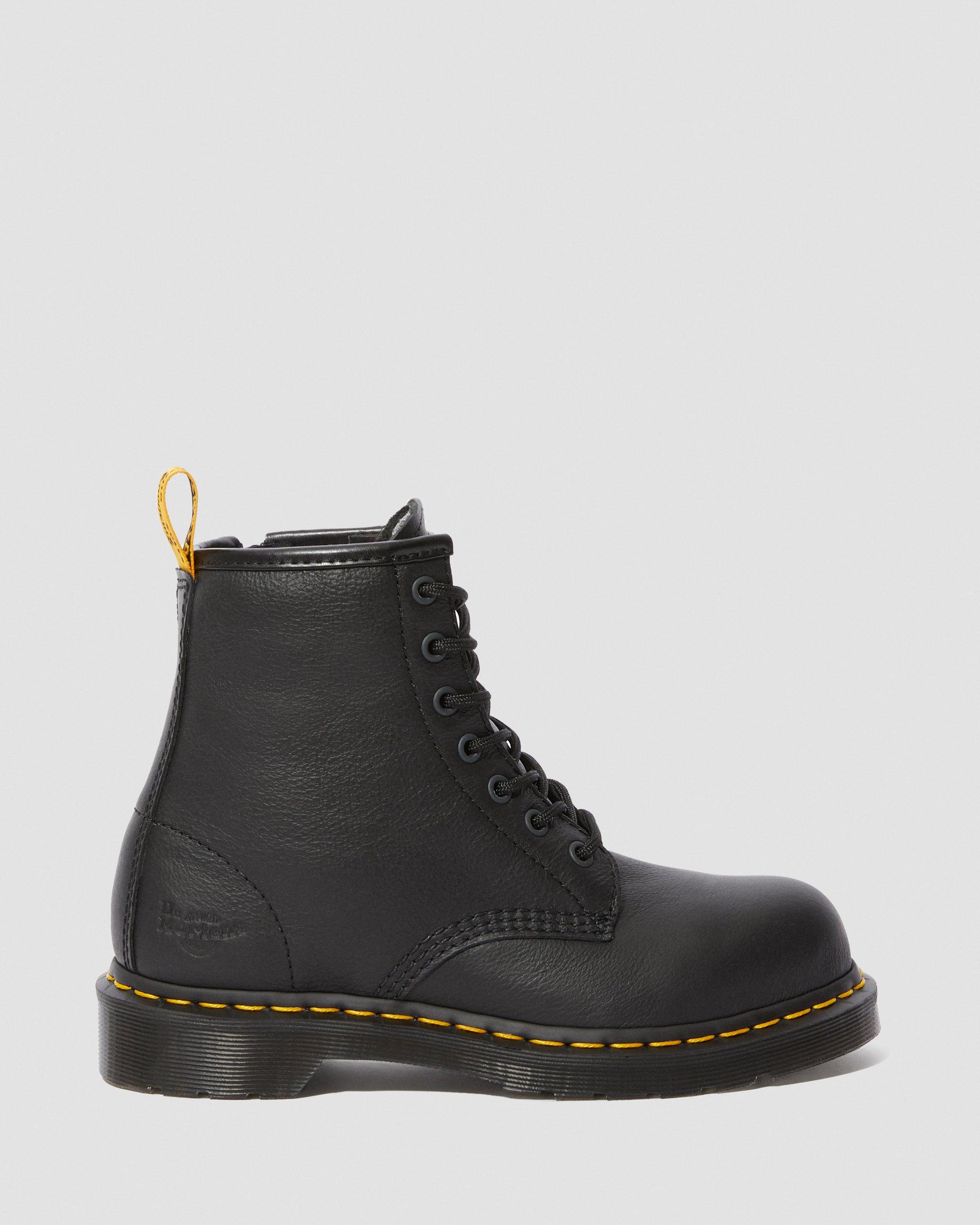 MAPLE ZIP WOMENS STEEL TOE WORK BOOTS in BLACK | Dr. Martens™