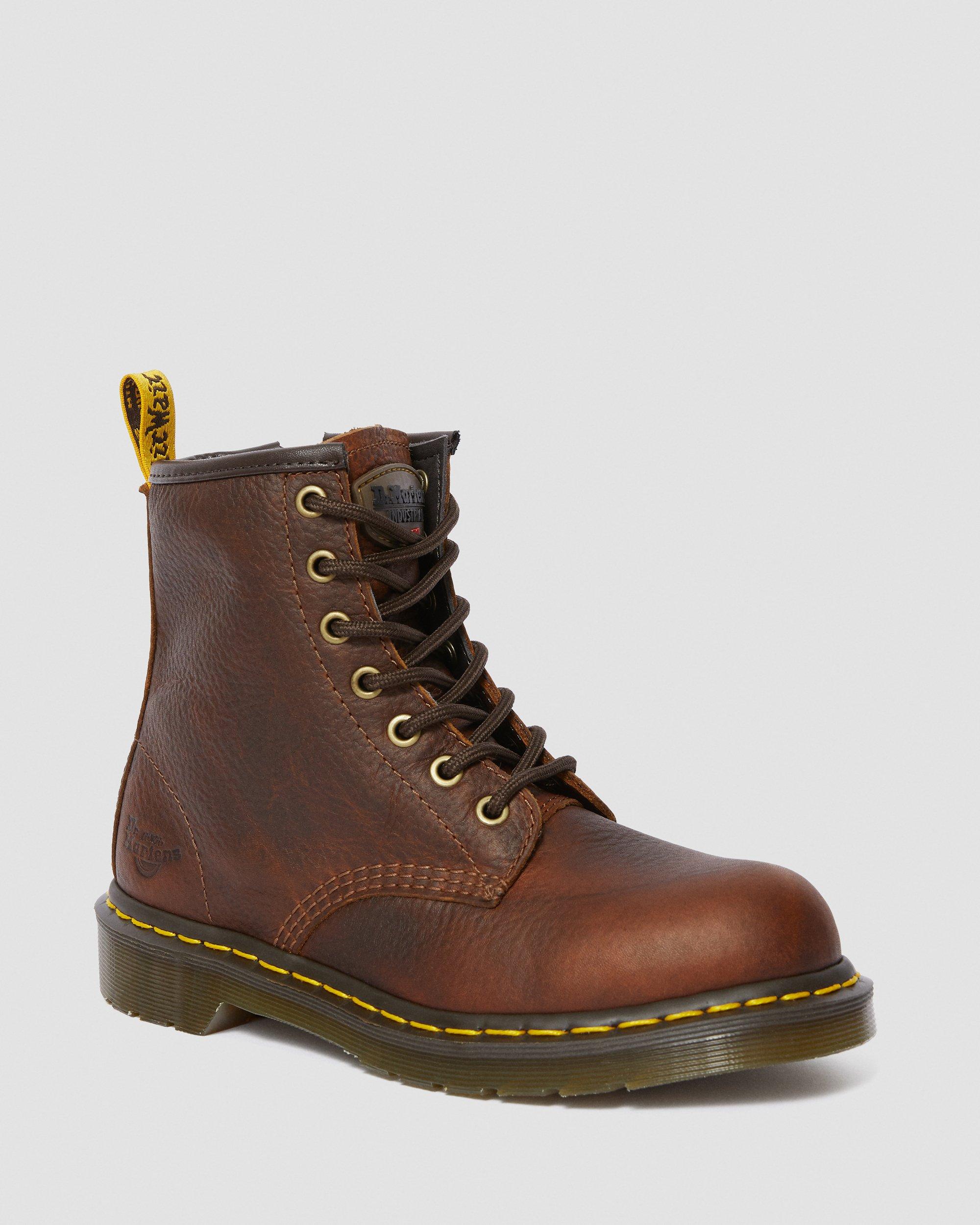 MAPLE ZIP WOMENS STEEL TOE WORK BOOTS in TEAK | Dr. Martens™