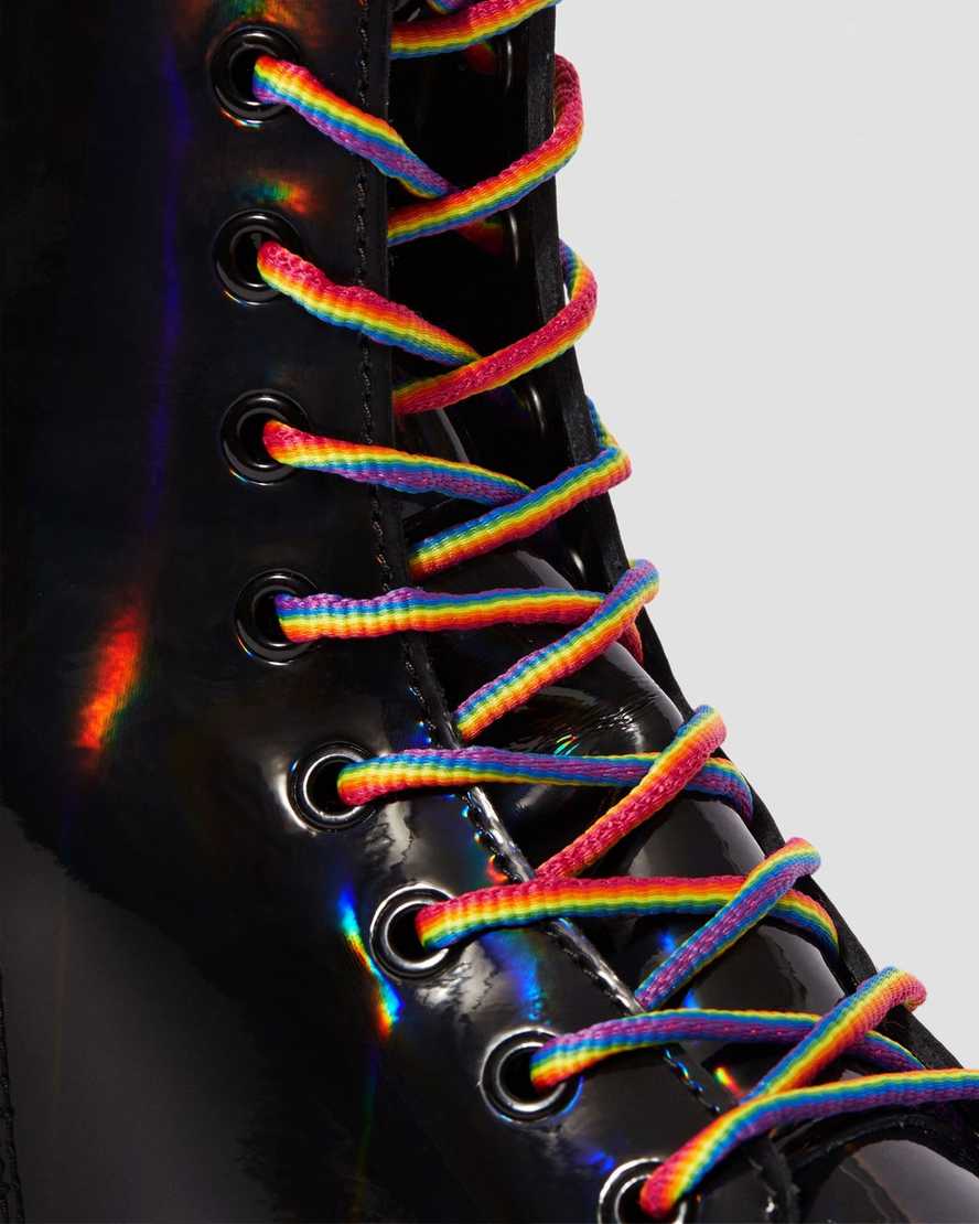 Jadon HI Rainbow Patent Platform Boots | Dr Martens