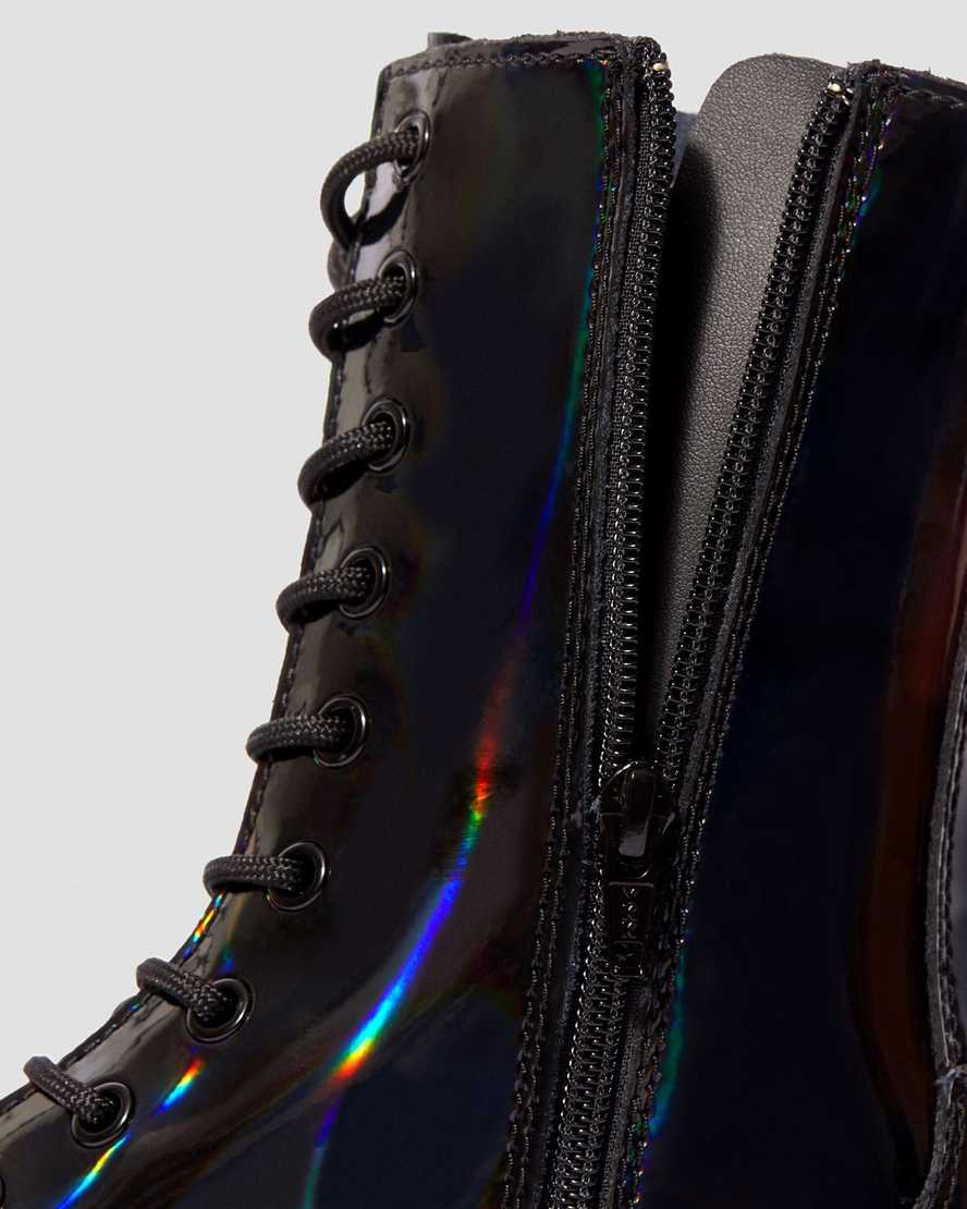 Boots Plateformes Jadon HI en cuir verni Rainbow | Dr Martens