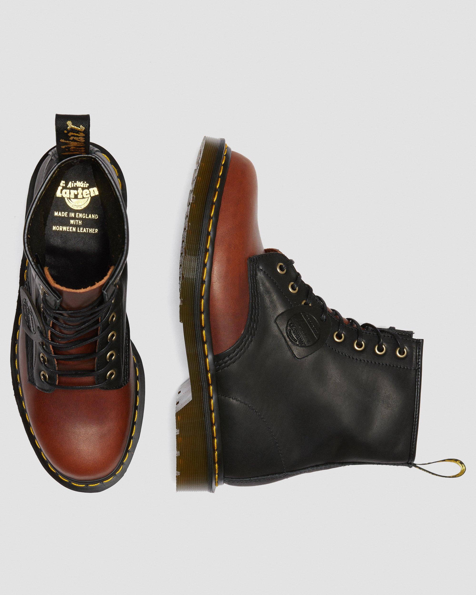 Dr．Martens イングランド製Horween Leather 1460 1460 Made In England Horween Leather Boots in BLACK+MOCHA | Dr