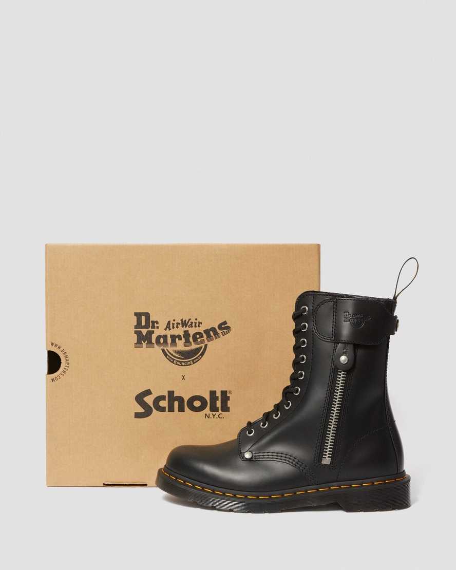 1490 SCHOTT SMOOTH LEATHER HIGH BOOTS | Dr Martens