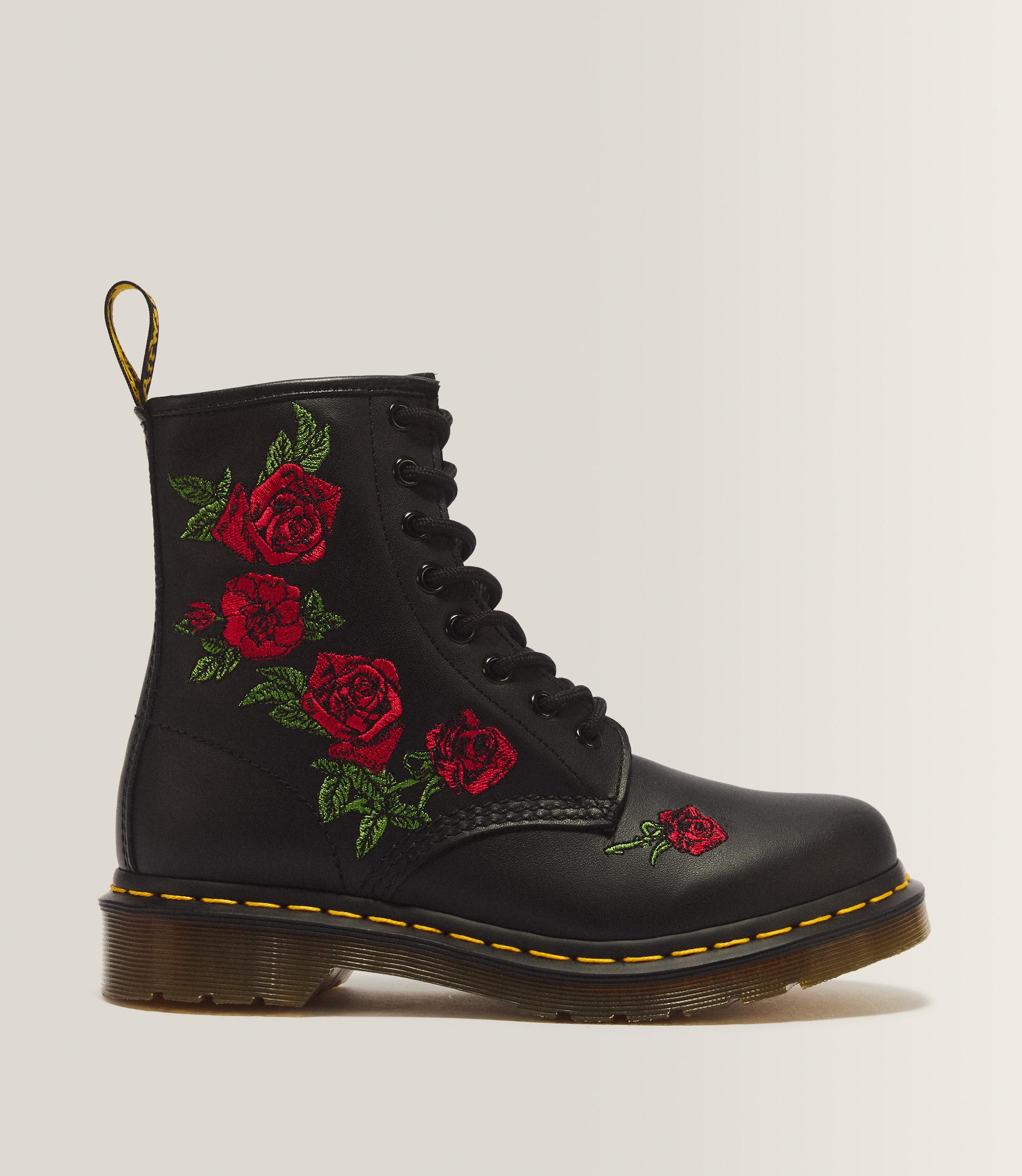1460 Vonda Floral Leather Lace Up Boots