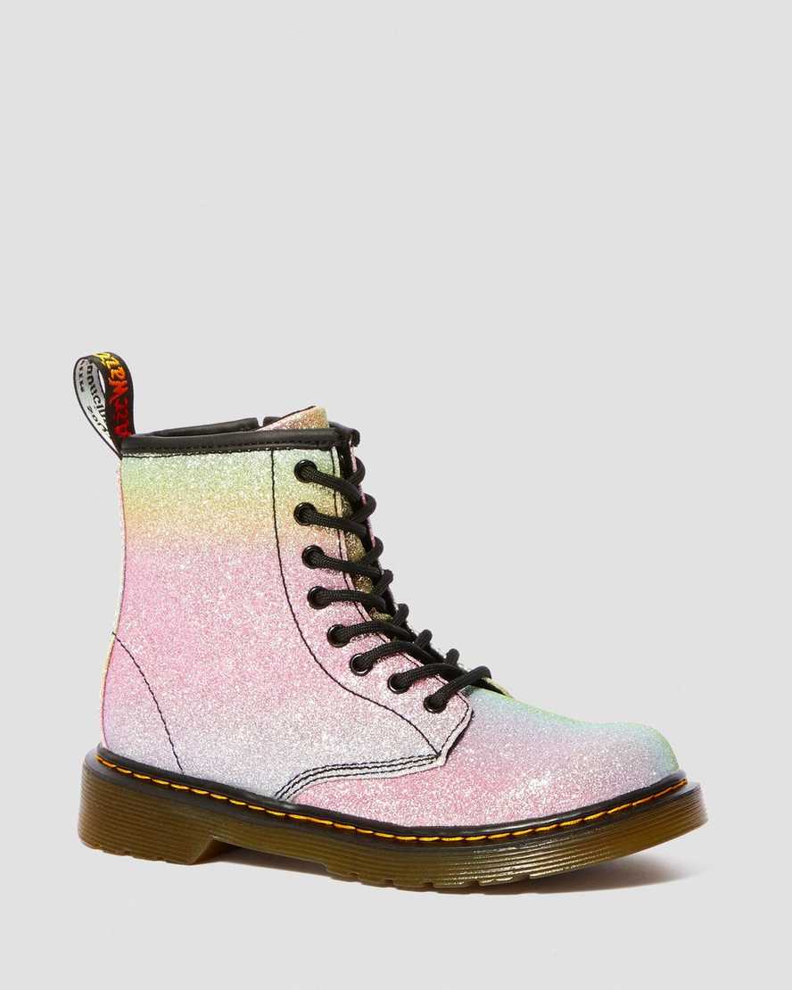 groove protection Communism Junior 1460 Rainbow Glitter Lace Up Boots | Dr. Martens