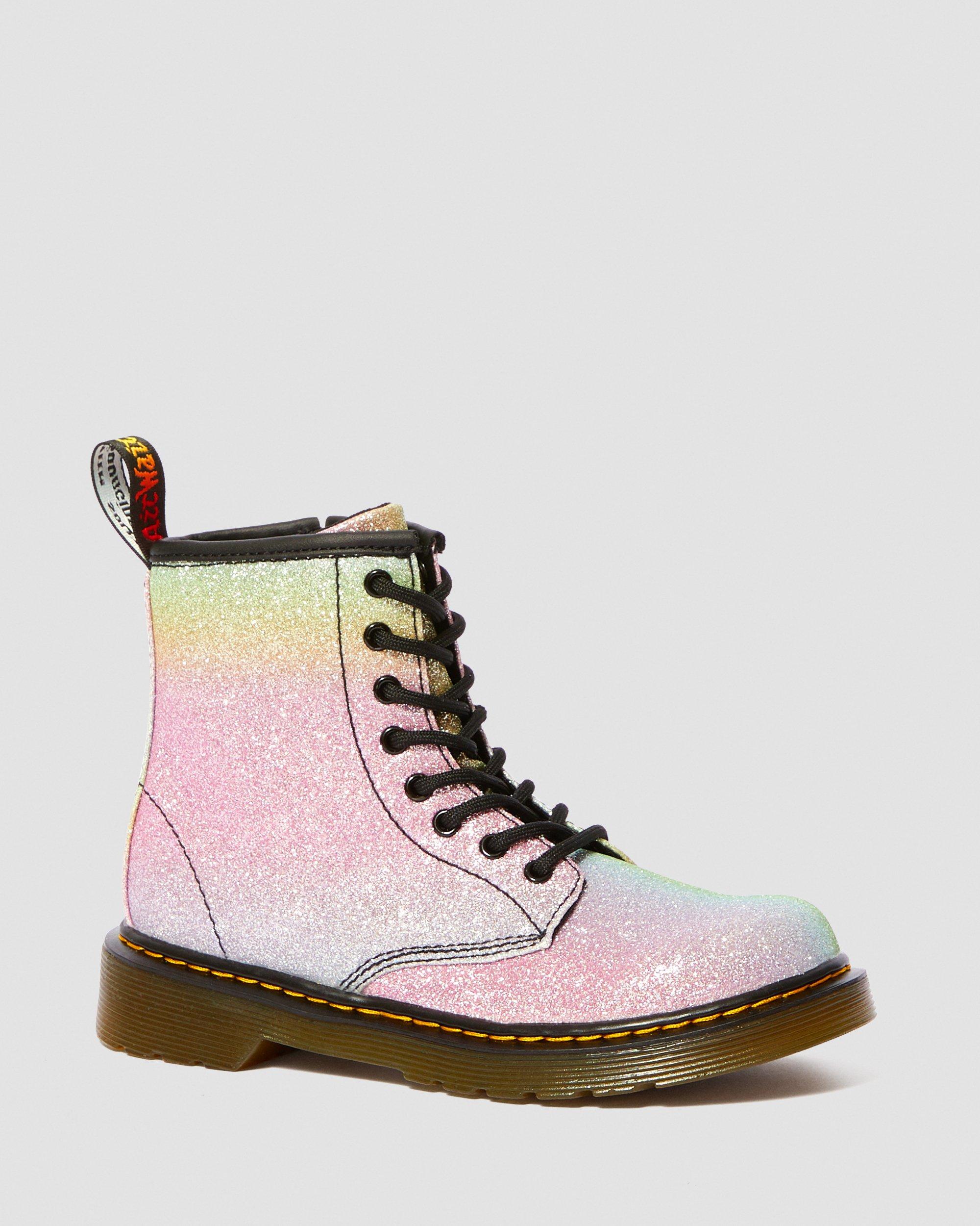 Junior 1460 Rainbow Glitter Lace Up Boots Dr. Martens
