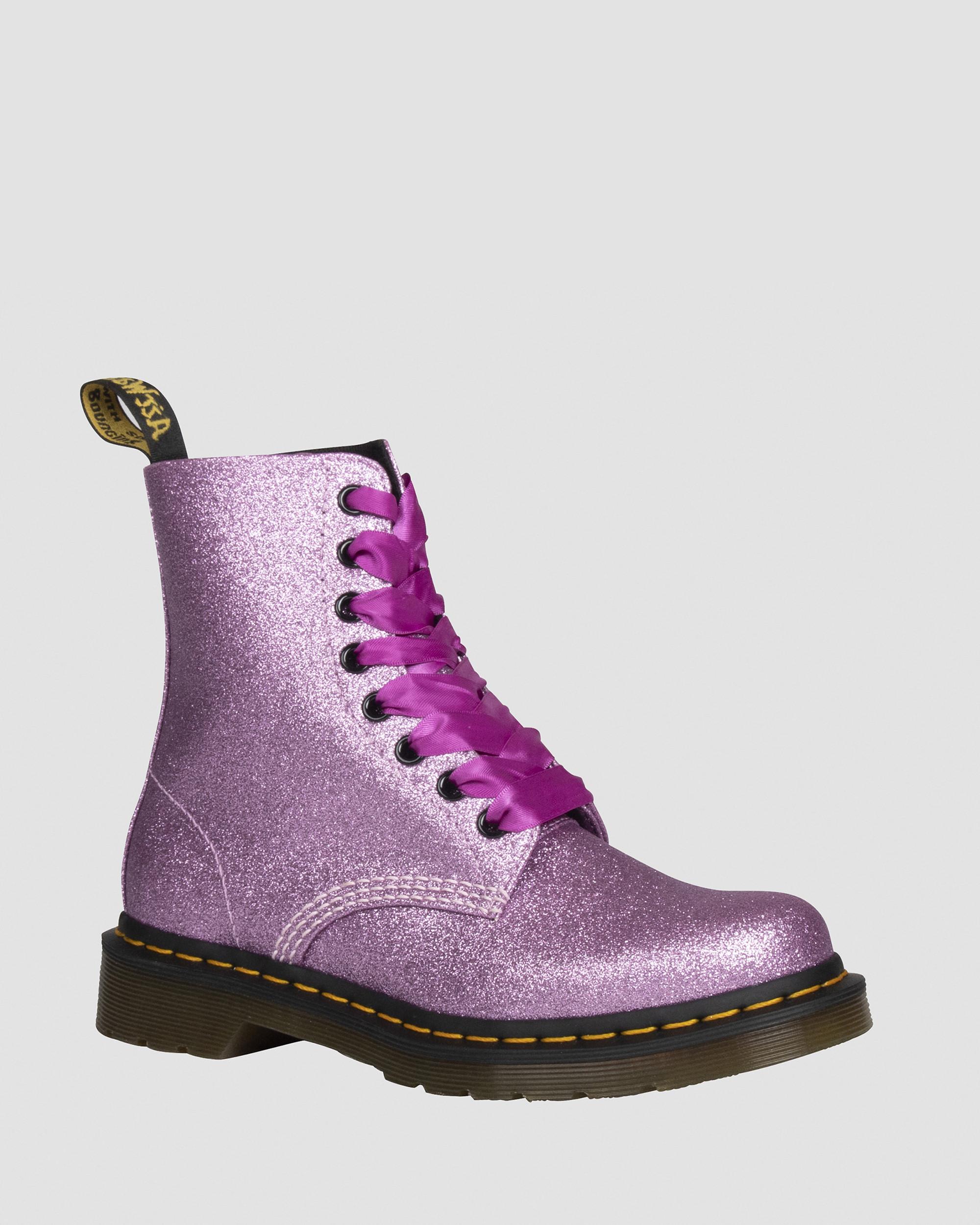 Dr martens cheap white purple glitter