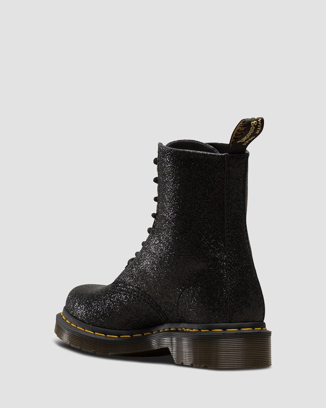 dr martens pascal black glitter