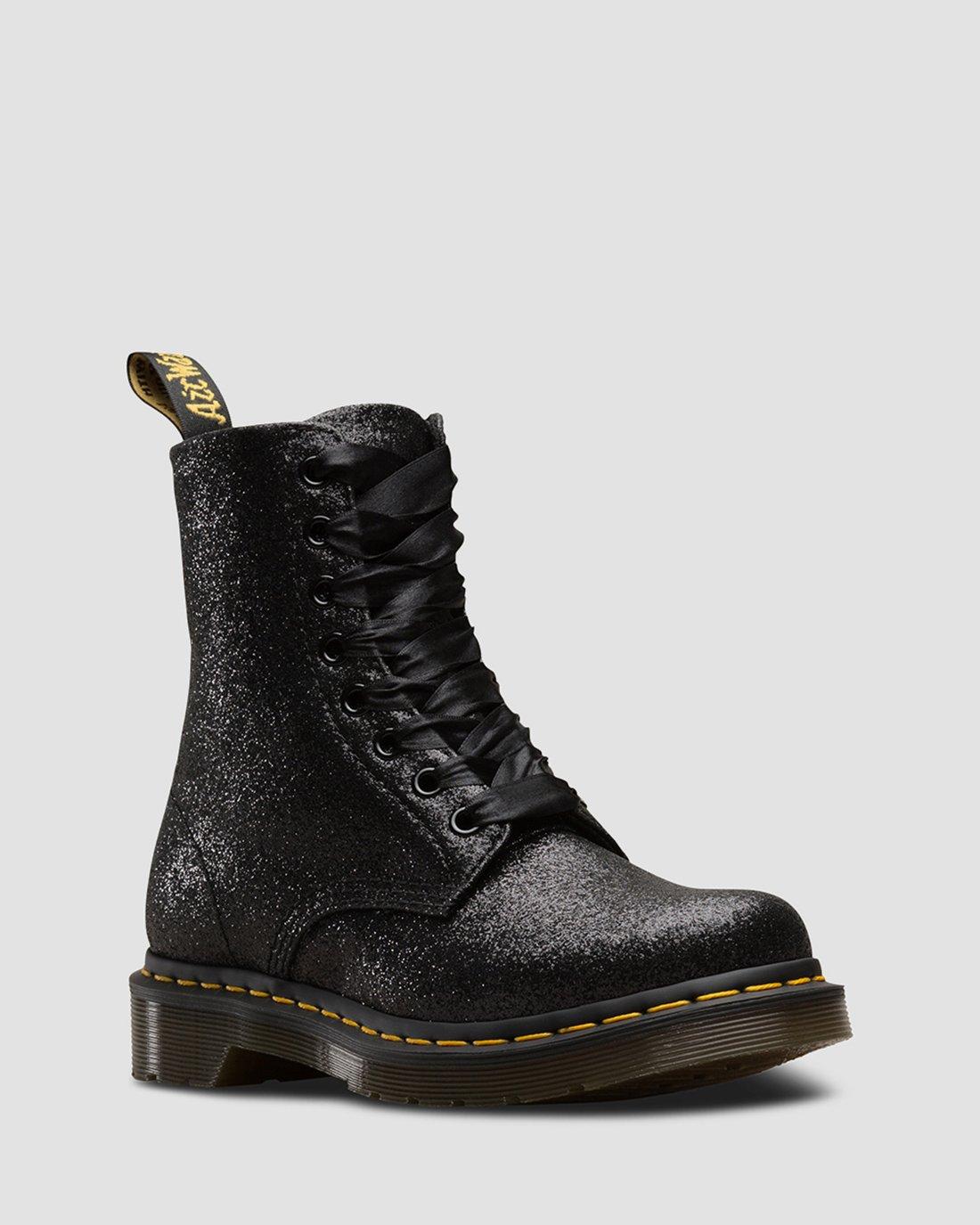 Black Glitter Dr Martens 1460 PASCAL In Black Martens