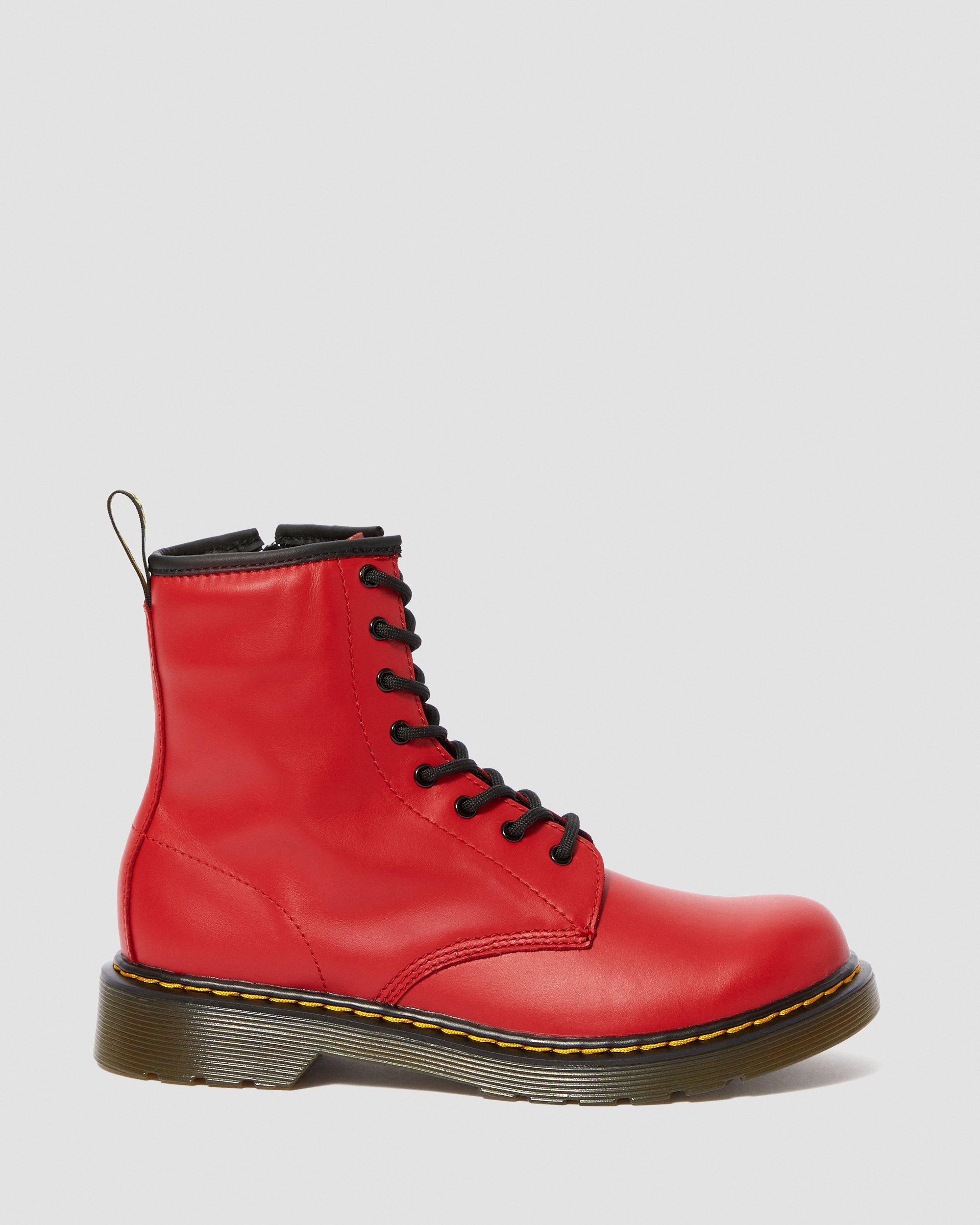 Youth 1460 Leather Lace Up Boots in SATCHEL RED | Dr. Martens™