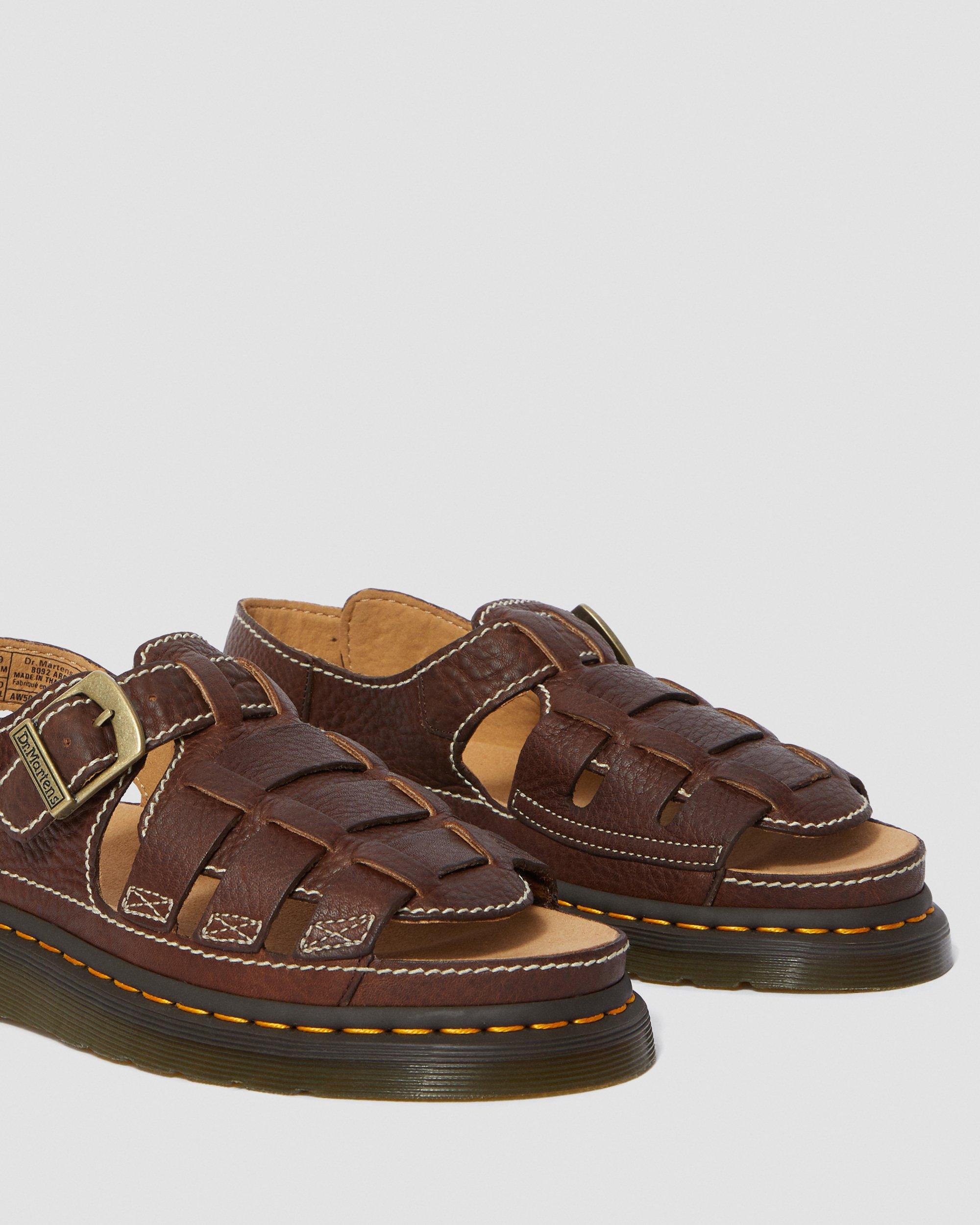 8092 LEATHER FISHERMAN SANDALS in DARK BROWN | Dr. Martens™