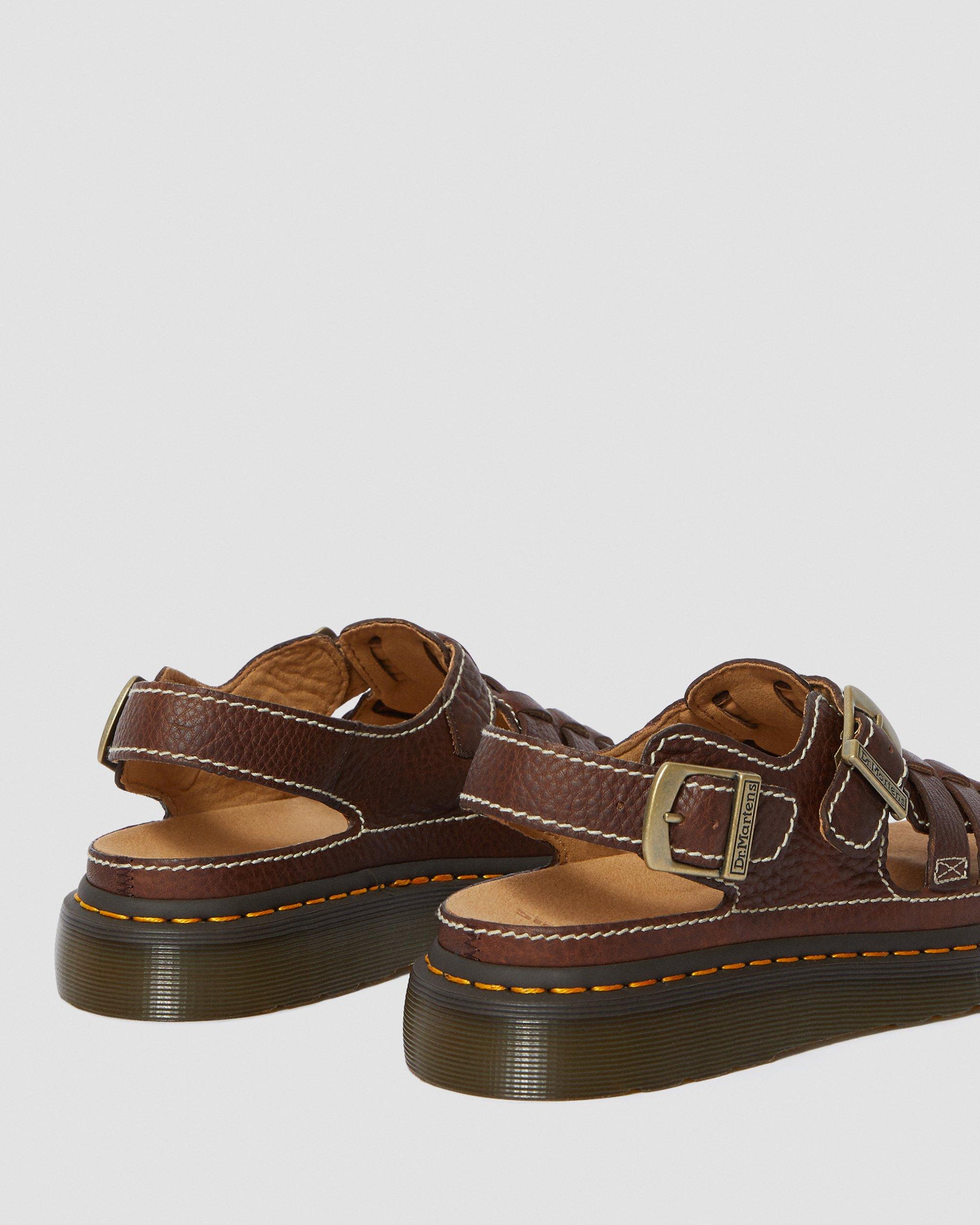 8092 LEATHER FISHERMAN SANDALS in DARK BROWN | Dr. Martens™