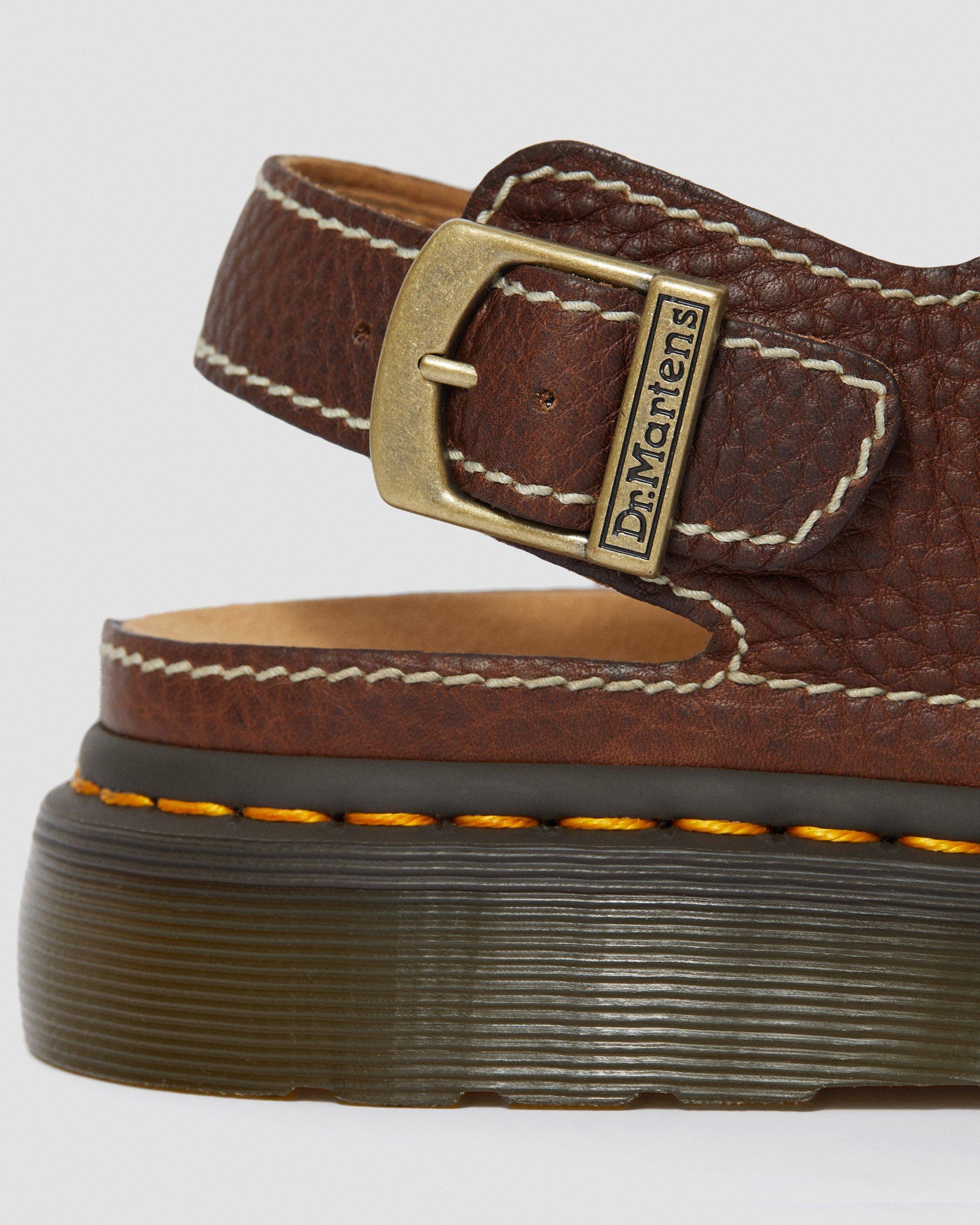 8092 Leather Fisherman Sandals in Dark Brown | Dr. Martens display picture 1