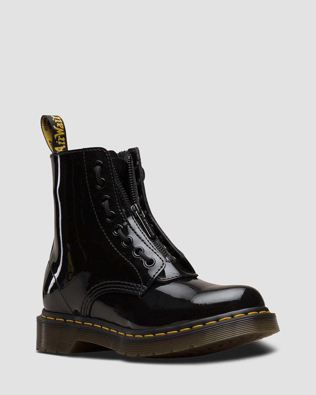 1460 Pascal Zip Front Patent in Black | Dr. Martens