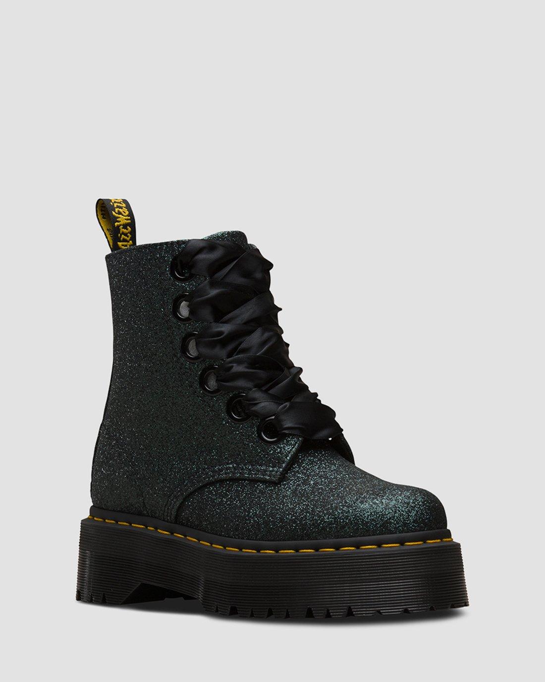 Doc martens cheap molly glitter white