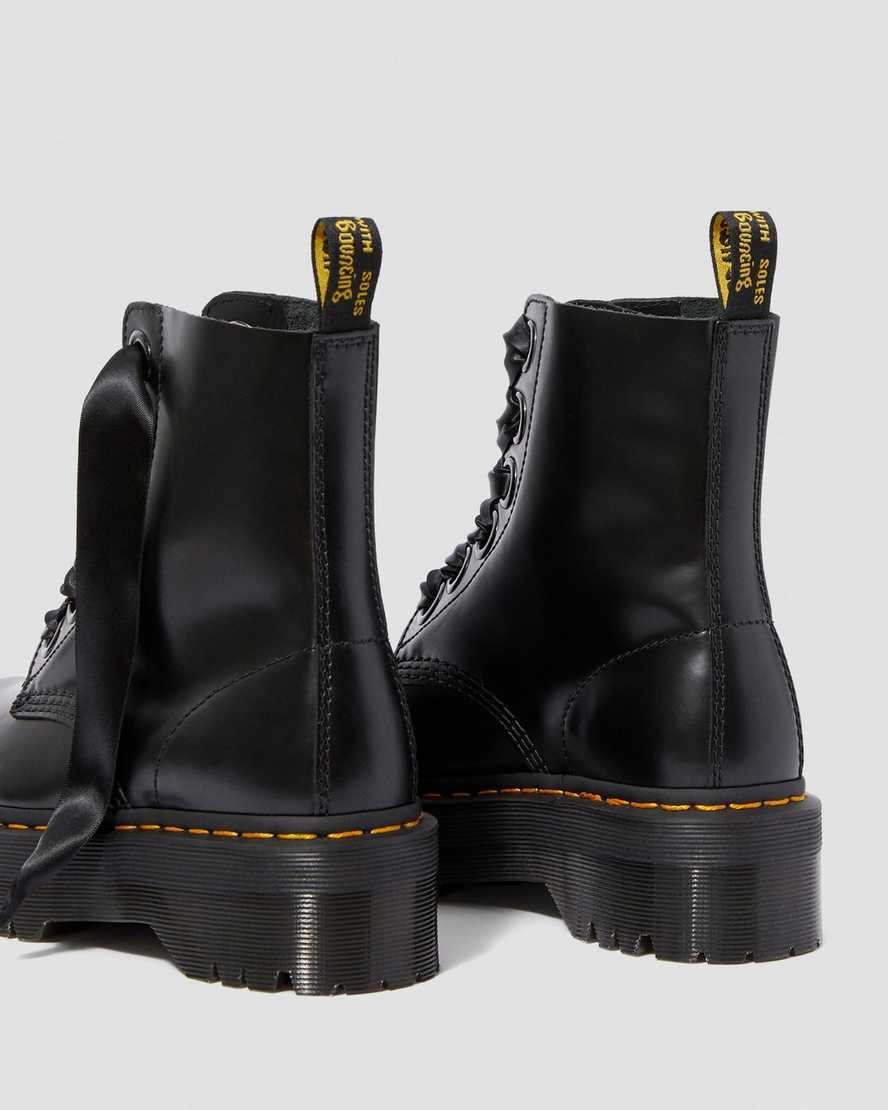 Farewell taxi deeply Molly Women's Leather Platform Boots | Dr. Martens