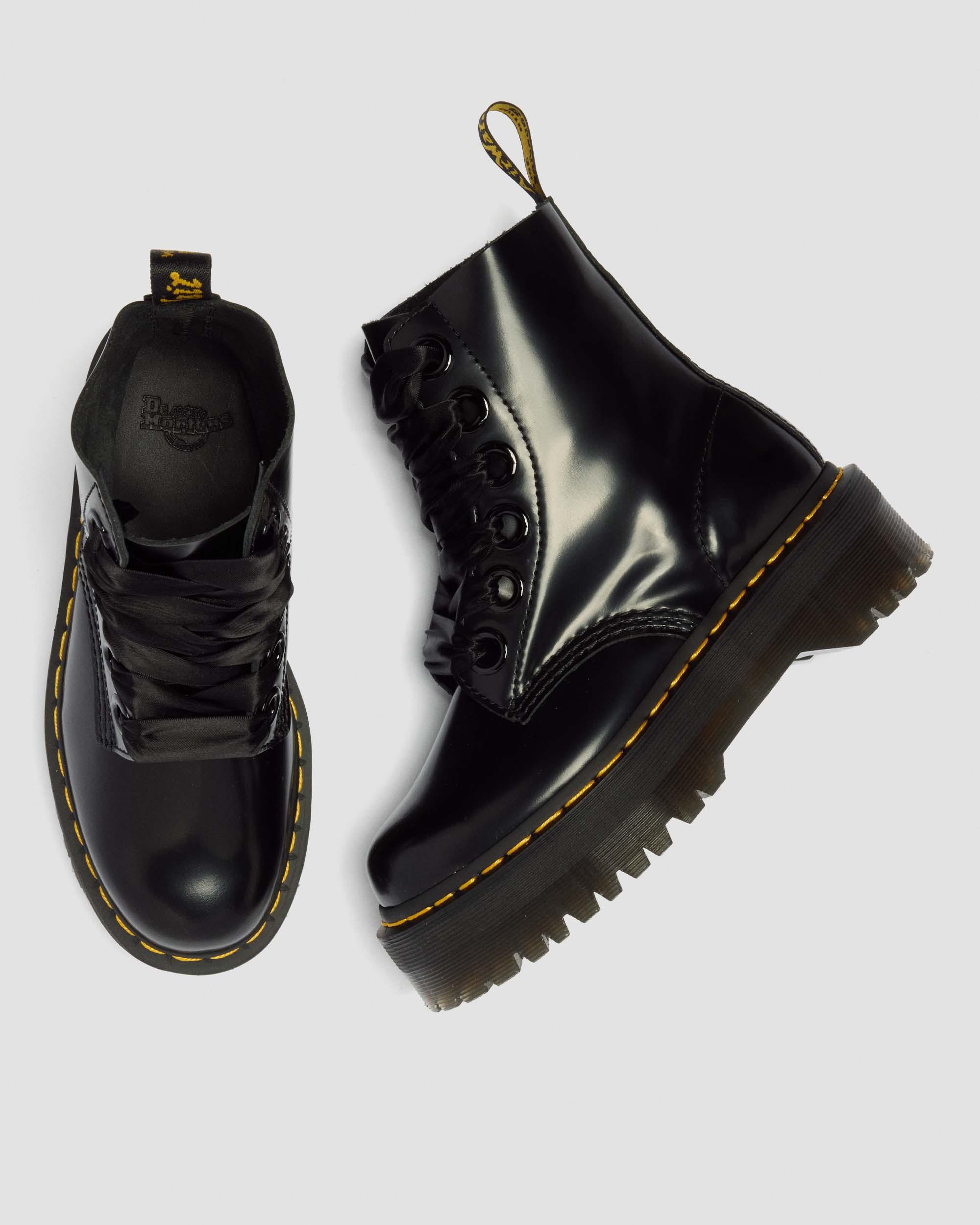 Molly Women's Leather Platform Boots | Dr. Martens ReWair