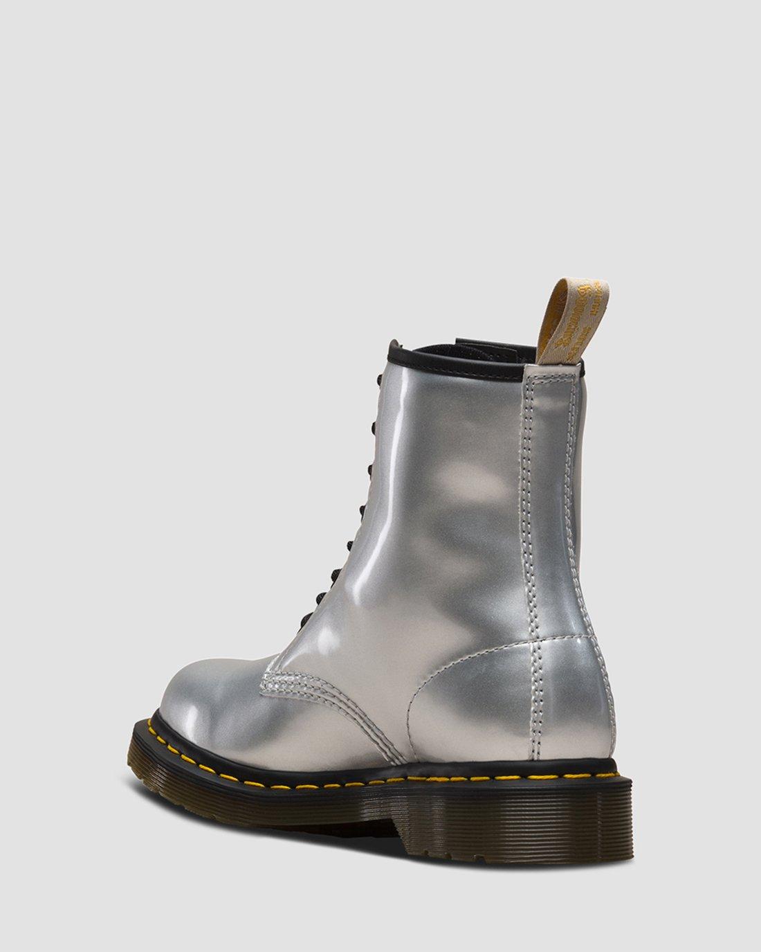 dr martens silver chrome