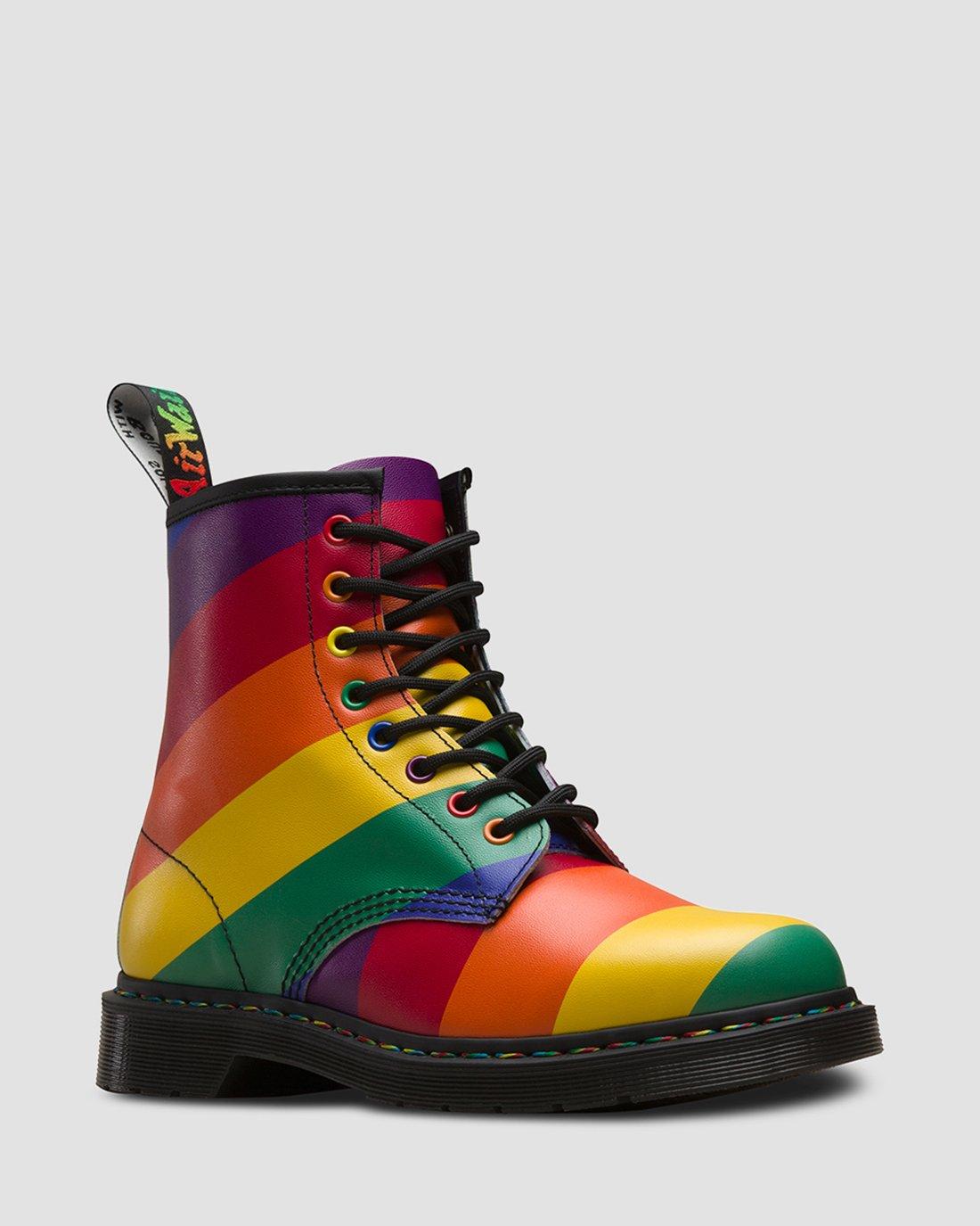 1460 Pride Leather Lace Up Boots in MULTI | Dr. Martens™
