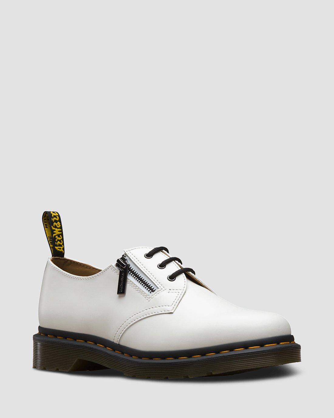 1461 W/Zip Beams in WHITE | Dr. Martens™