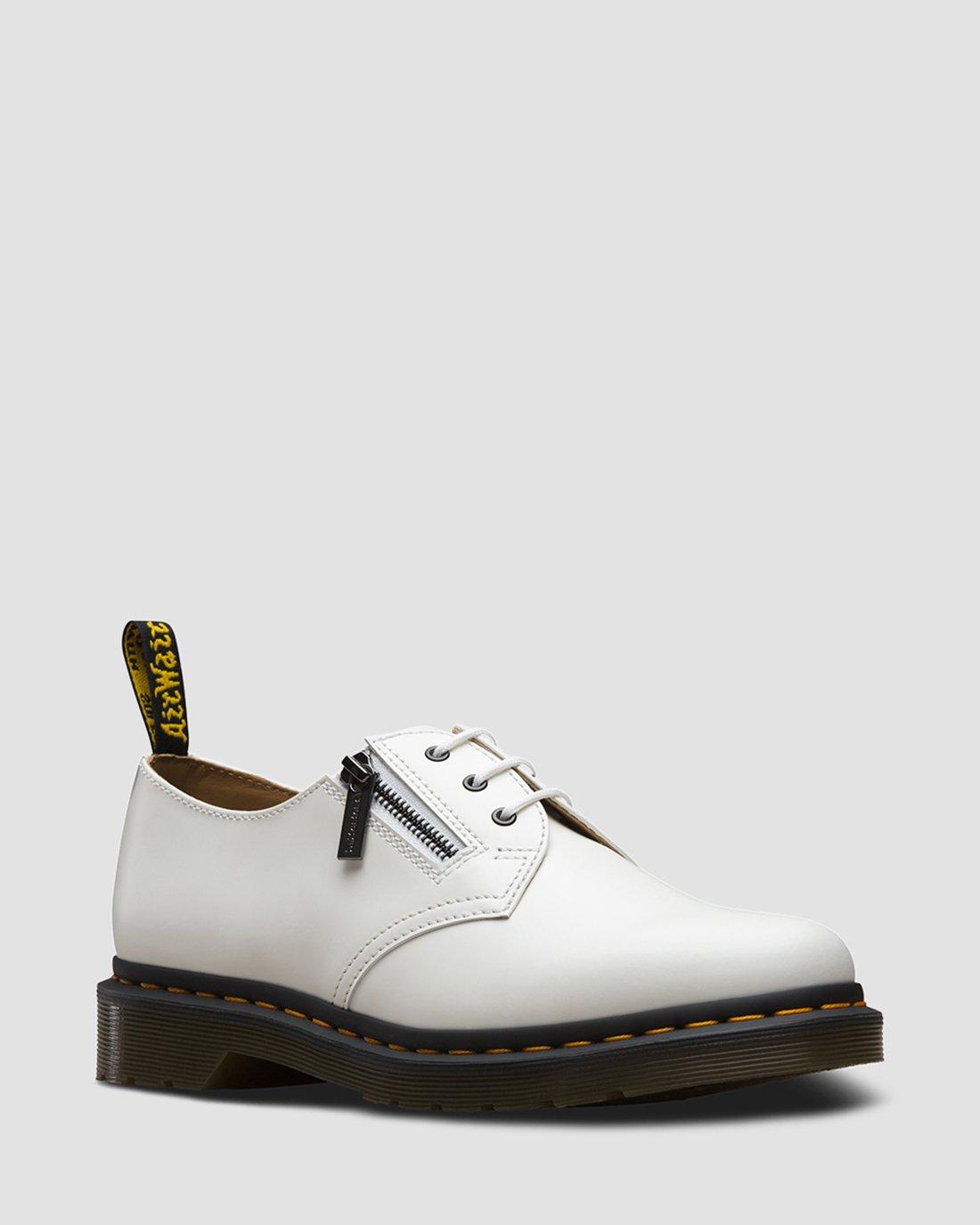 1461 W/Zip Beams in WHITE | Dr. Martens™