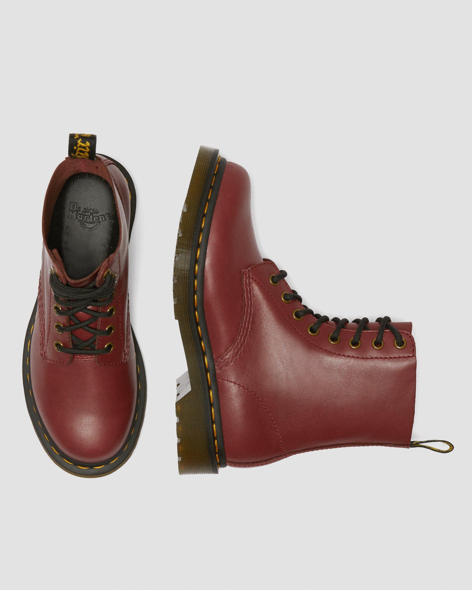 BOOTS 1460 PASCAL EN CUIR in Rouge Cherry Red