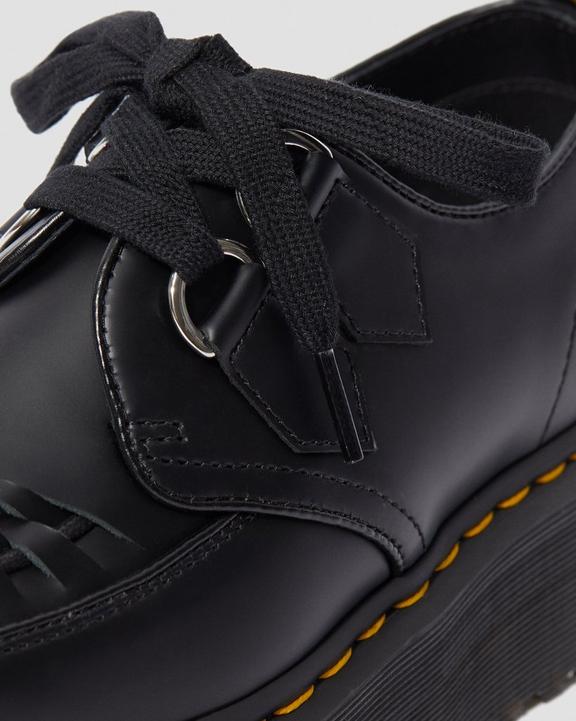 Sidney Leather Creeper Platform Shoes in Black | Dr. Martens Sidney Leather Creeper Platform Shoes in Black | Dr. Martens