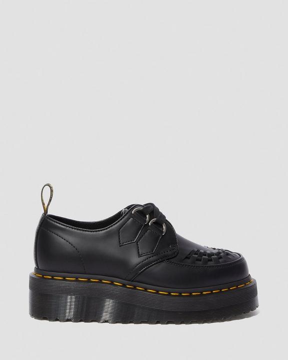 Sidney Leather Creeper Platform Shoes in Black