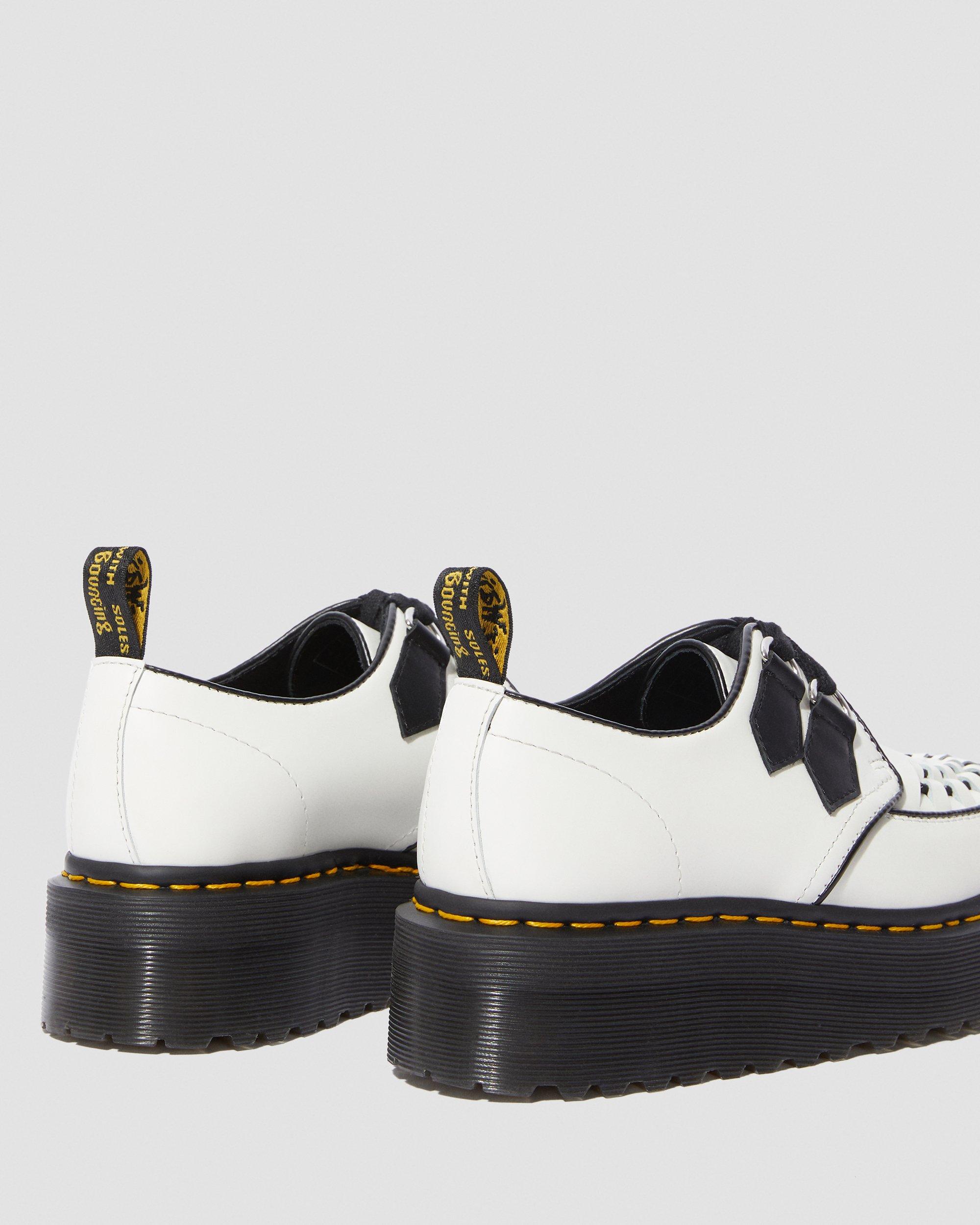 Sidney Quad Platform Creeper in WHITE+BLACK | Dr. Martens™