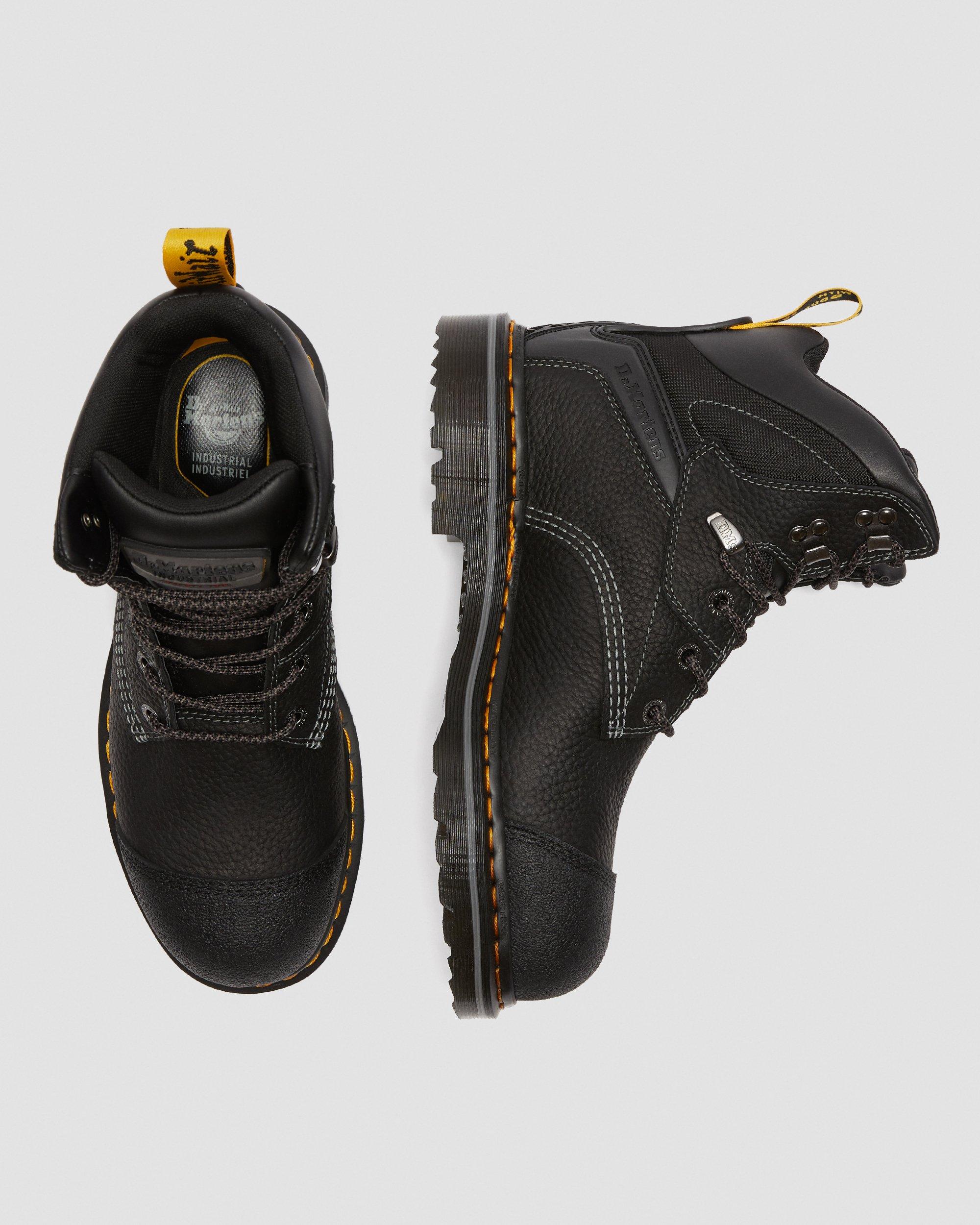 Duxford Grizzly Waterproof Steel Toe Work Boots in BLACK+BLACK