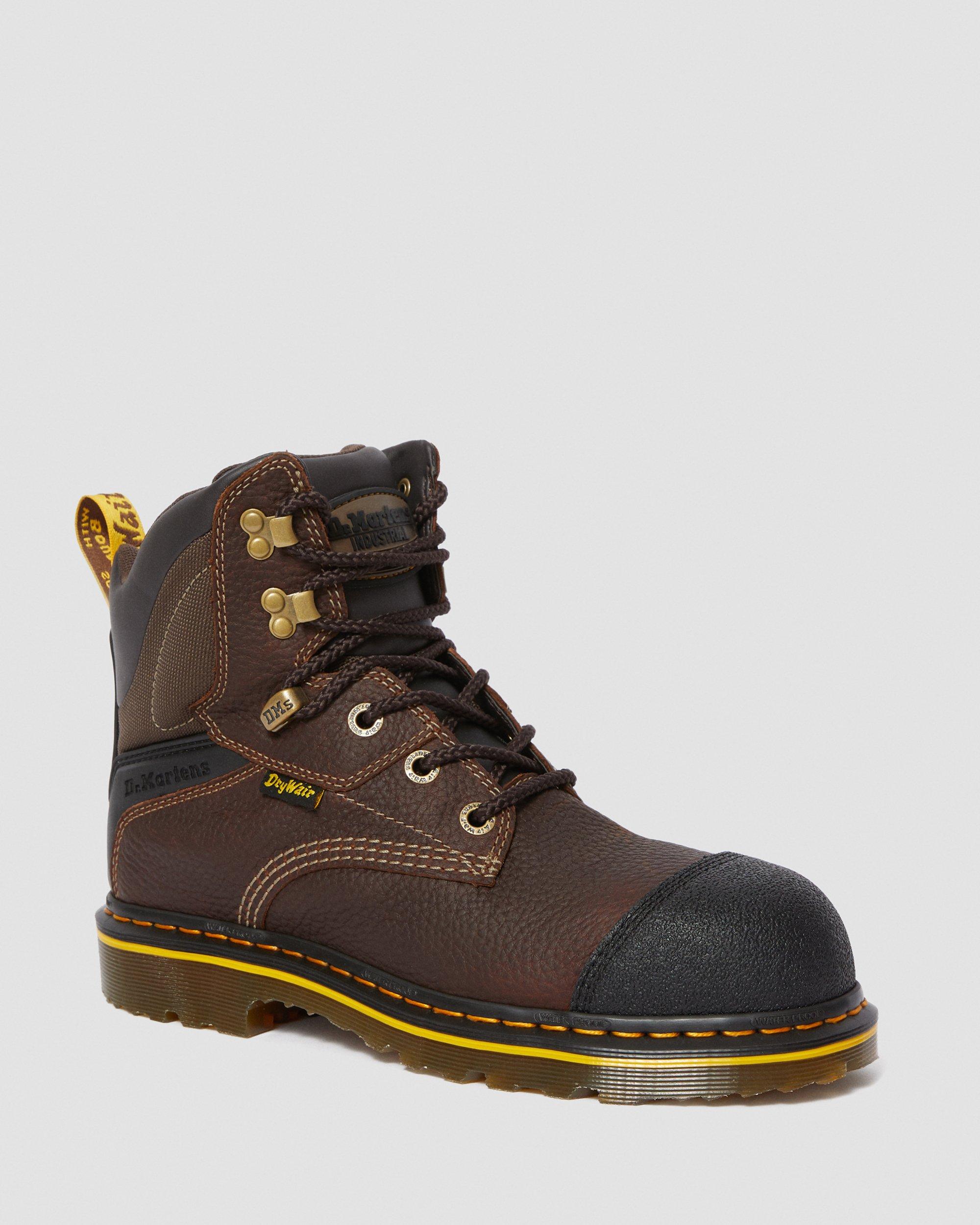 Duxford Waterproof Steel Toe Work Boots in TEAK+DARK BROWN | Dr