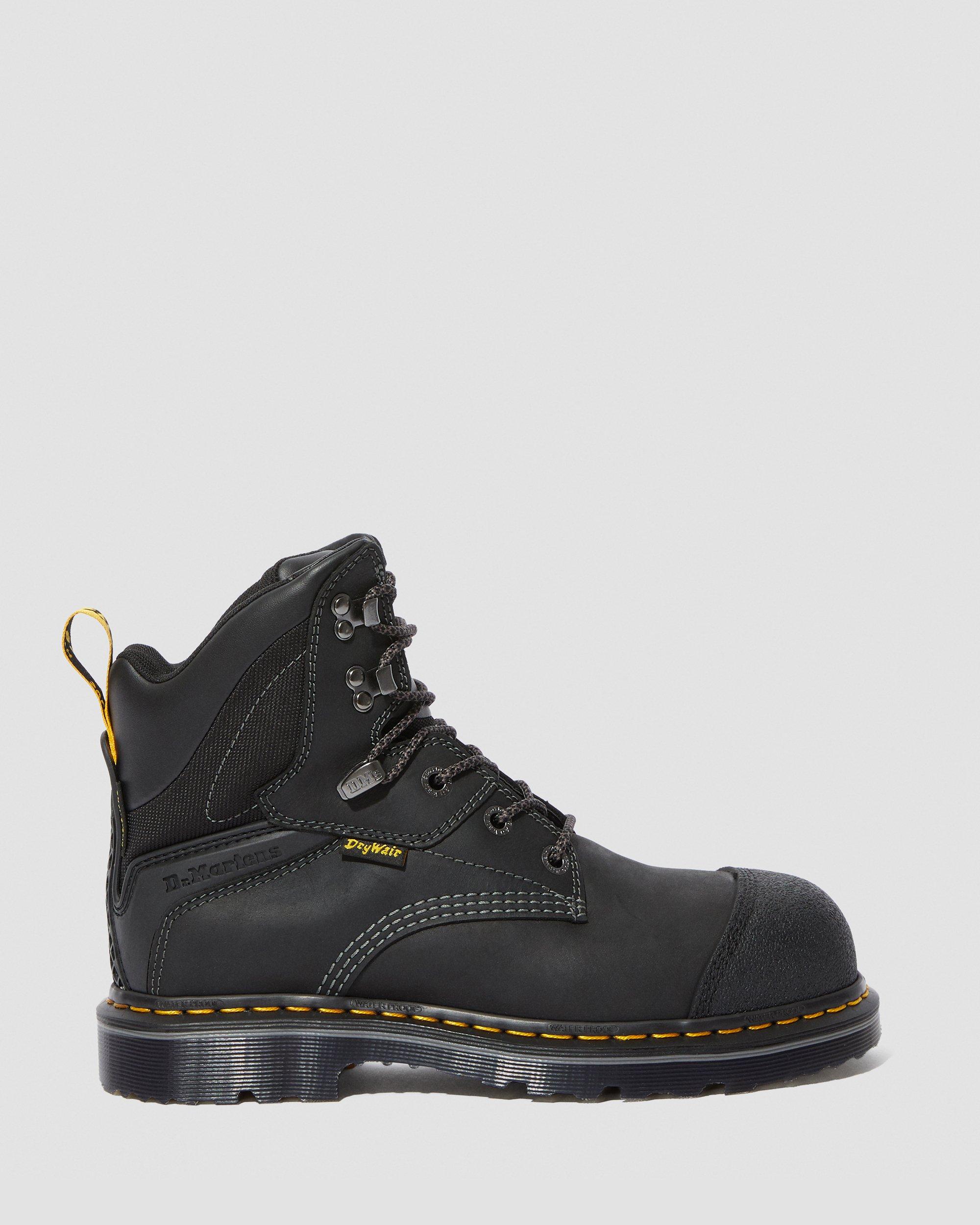 DUXFORD WATERPROOF STEEL TOE BOOTS in BLACK+BLACK | Dr. Martens™