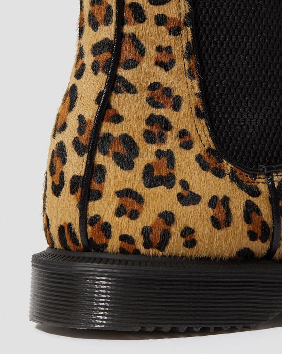 Botas Chelsea de piel con estampado de leopardo Flora Leopard Dr. Martens