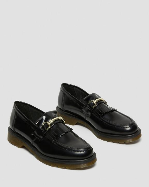Adrian Snaffle Smooth Leather Kiltie Loafers in Black | Dr Adrian Snaffle Smooth Leather Kiltie Loafers in Black | Dr