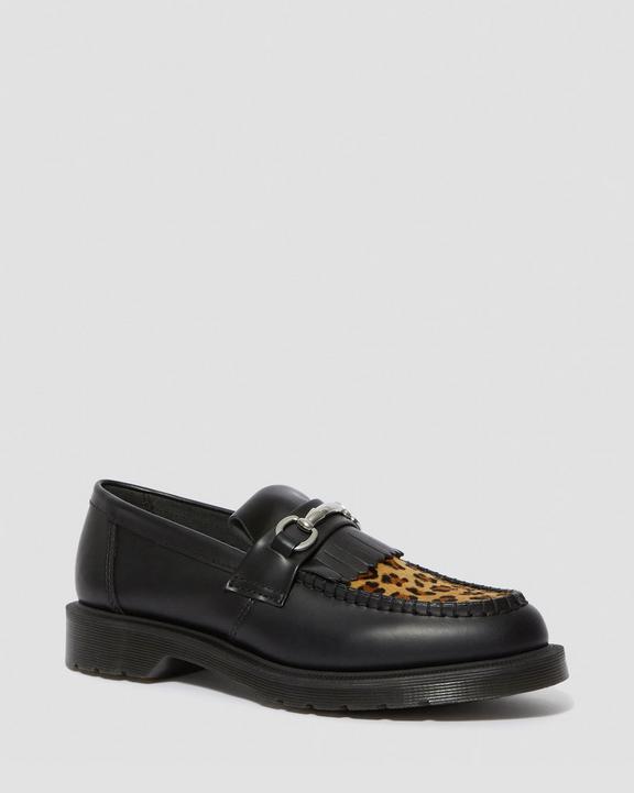 ADRIAN SNAFFLE LEOPARD PRINT LEATHER LOAFERS Dr. Martens