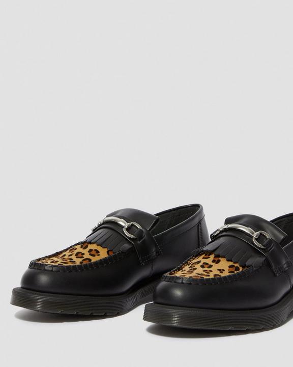 ADRIAN SNAFFLE LEOPARD PRINT LEATHER LOAFERS Dr. Martens