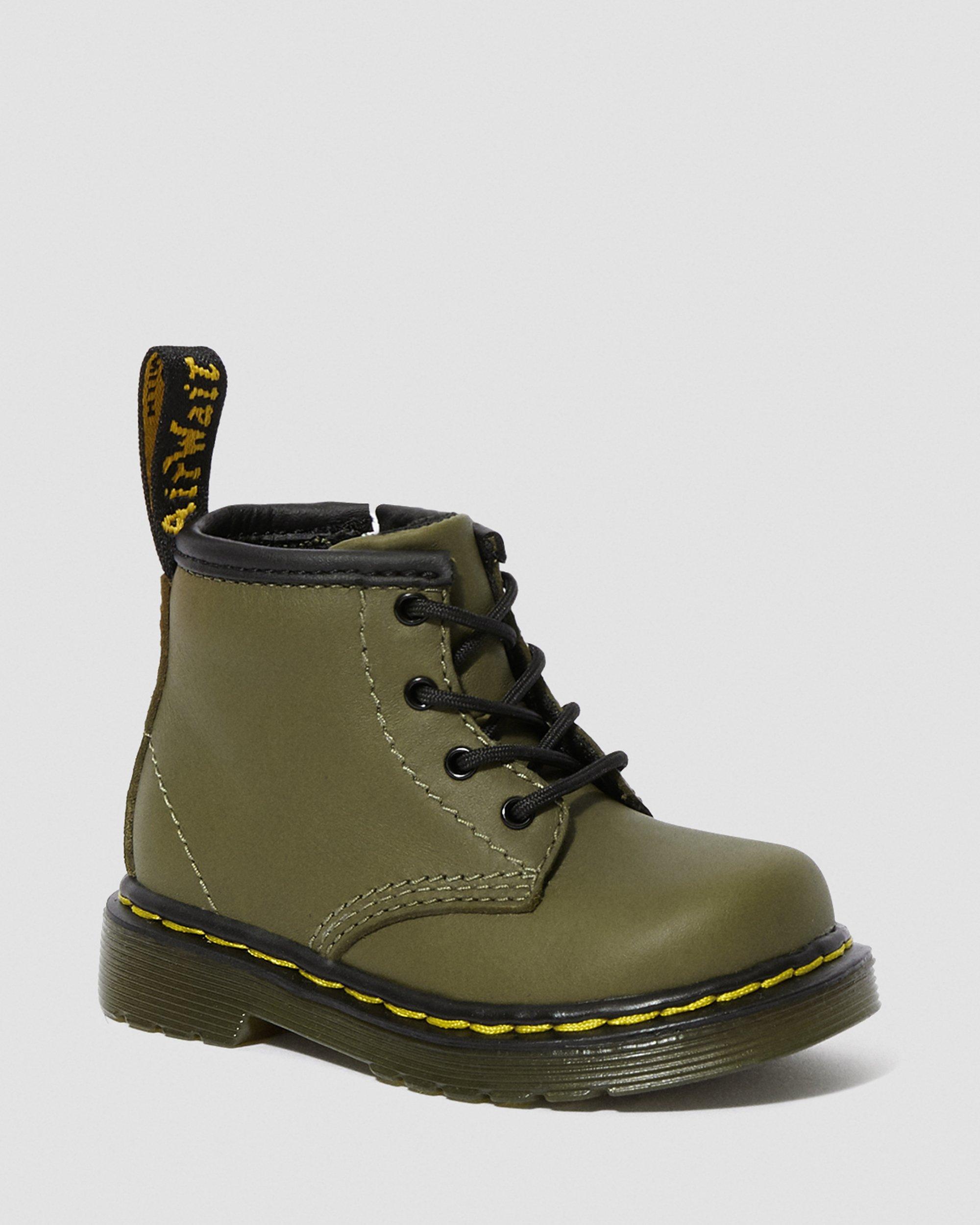 Infant 1460 Leather Lace Up Boots in Yellow