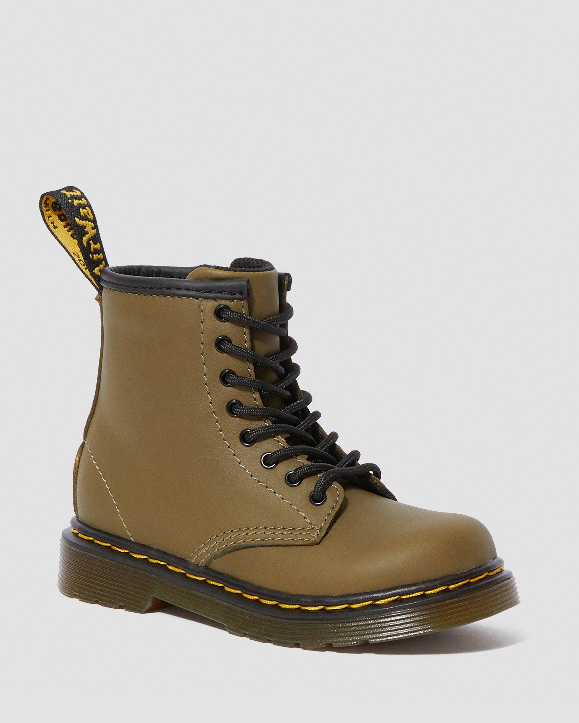 Toddler 1460 Leather Lace Up Boots in Yellow