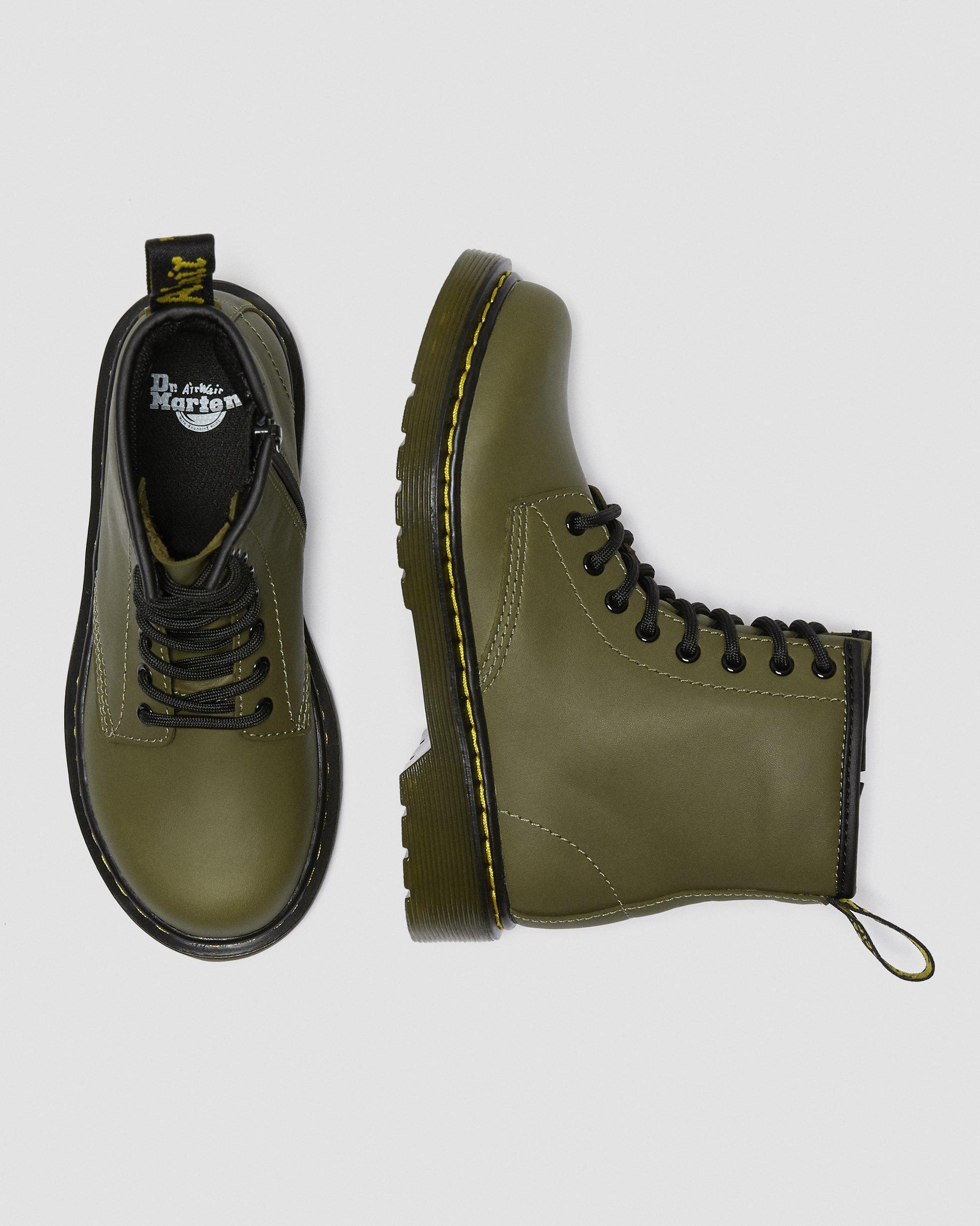 Junior 1460 Leather Up Dr. Lace Martens | in Boots Olive