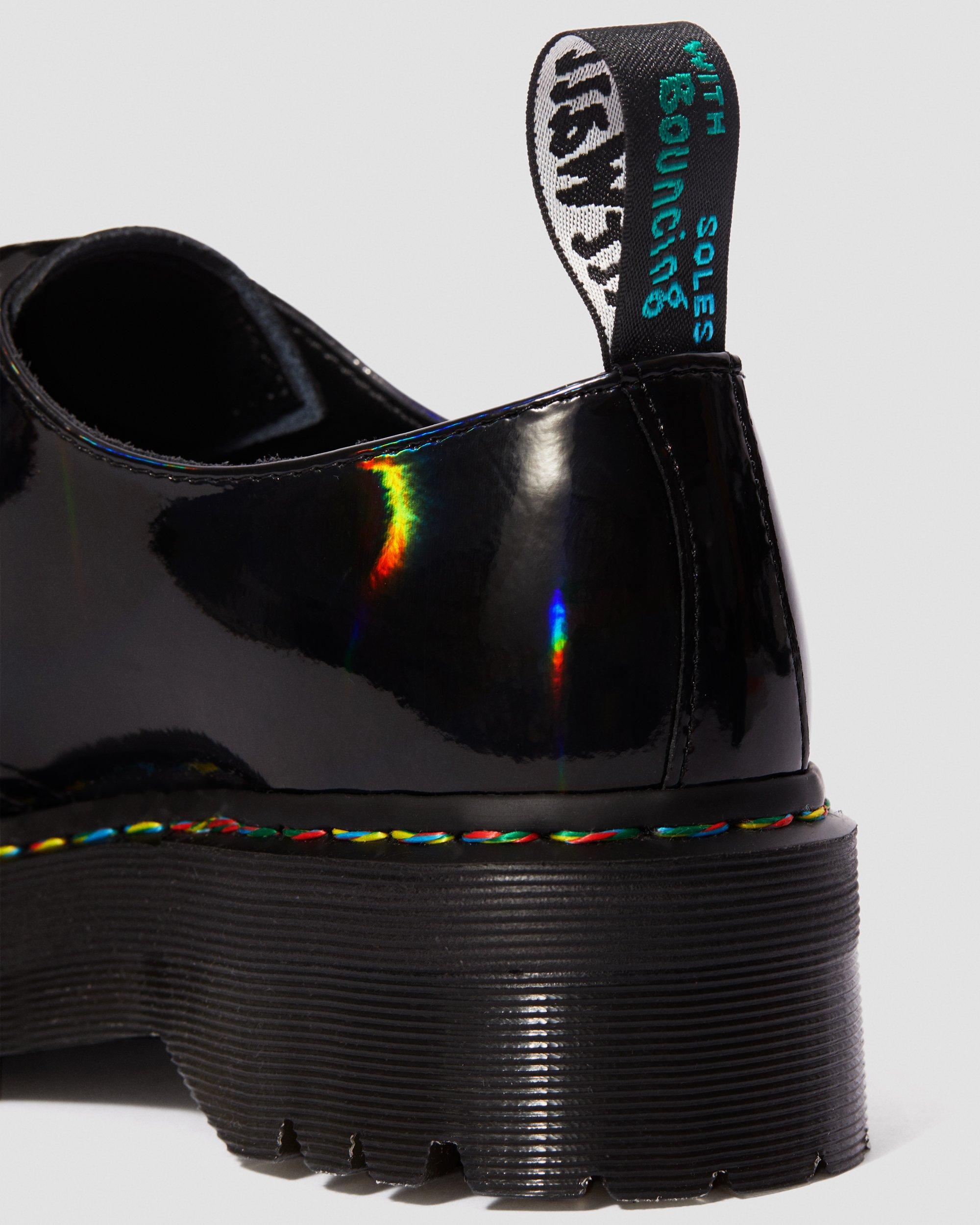 1461 Rainbow Patent Platform Shoes in BLACK | Dr. Martens™