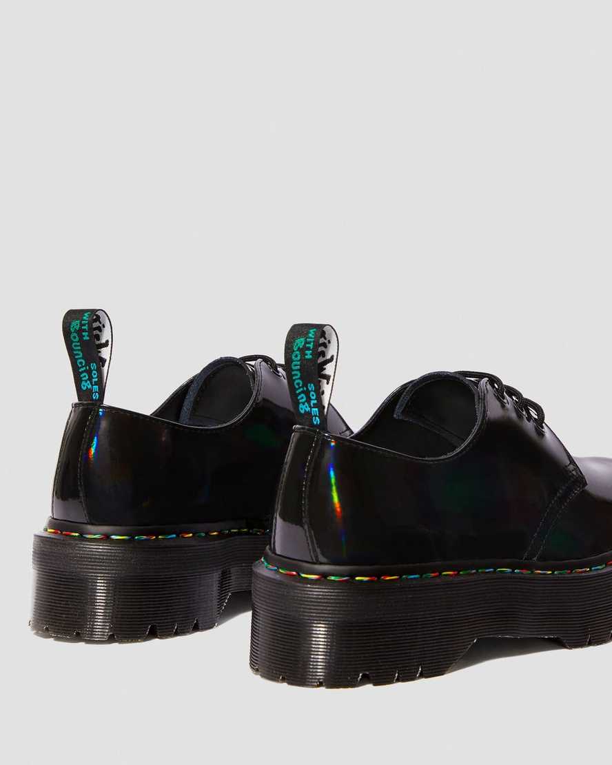 1461 Quad Rainbow Patent Platform Shoes | Dr Martens