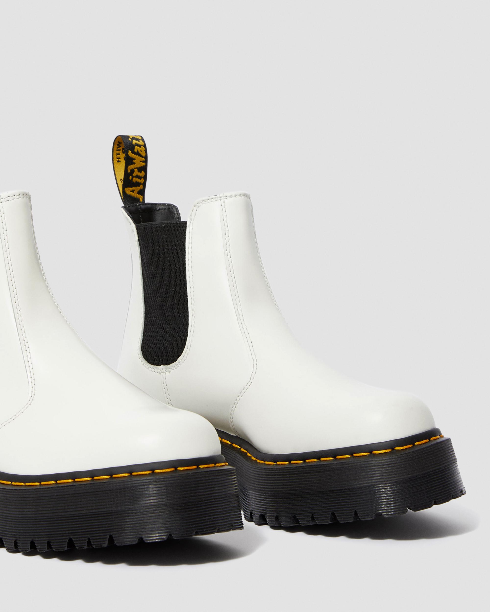 Dr Martens 2976 YS Women's Classic Leather Chelsea Boot in White Size 11 