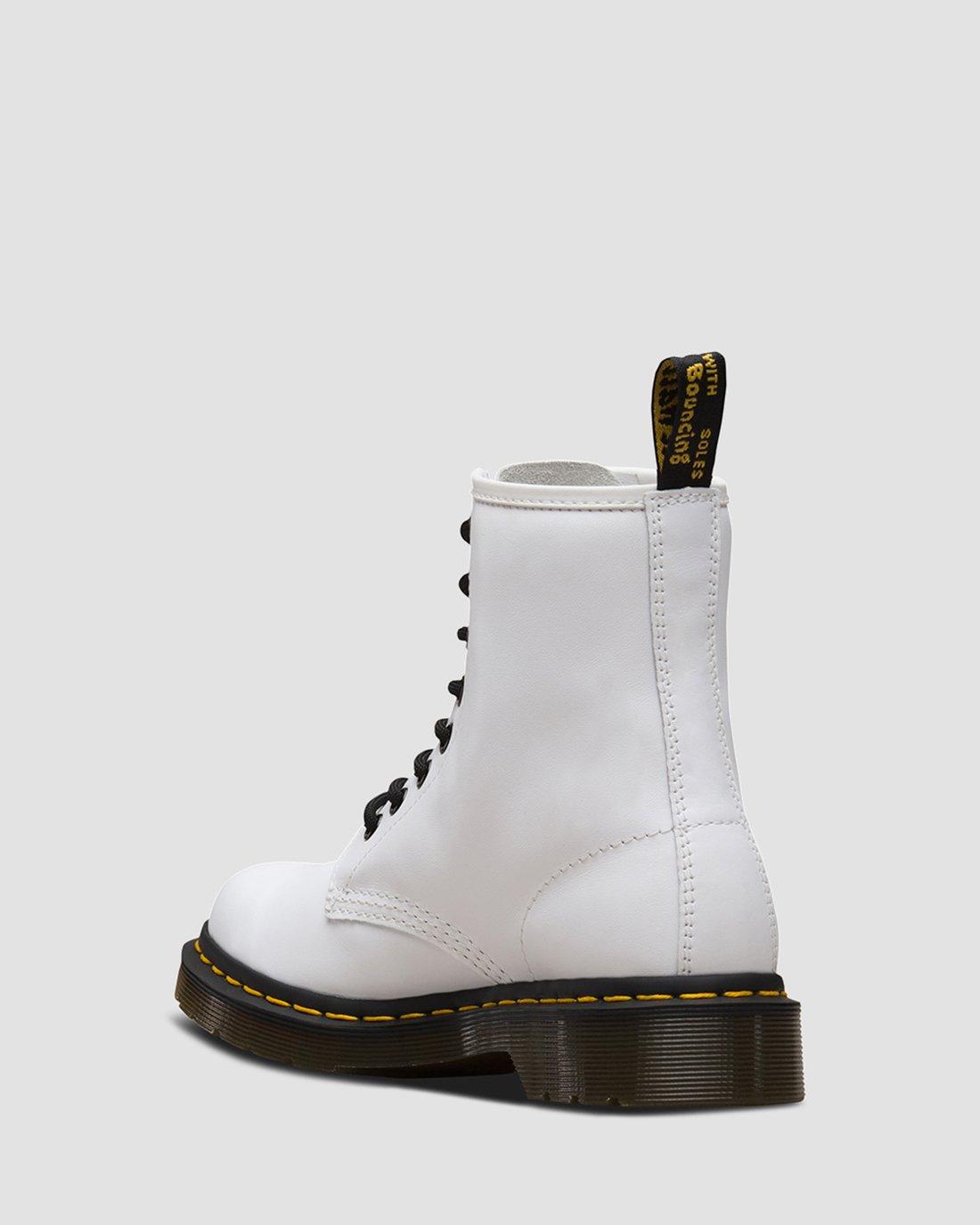  Dr. Martens Women's Lace Fashion Boot, White Softy T, 5