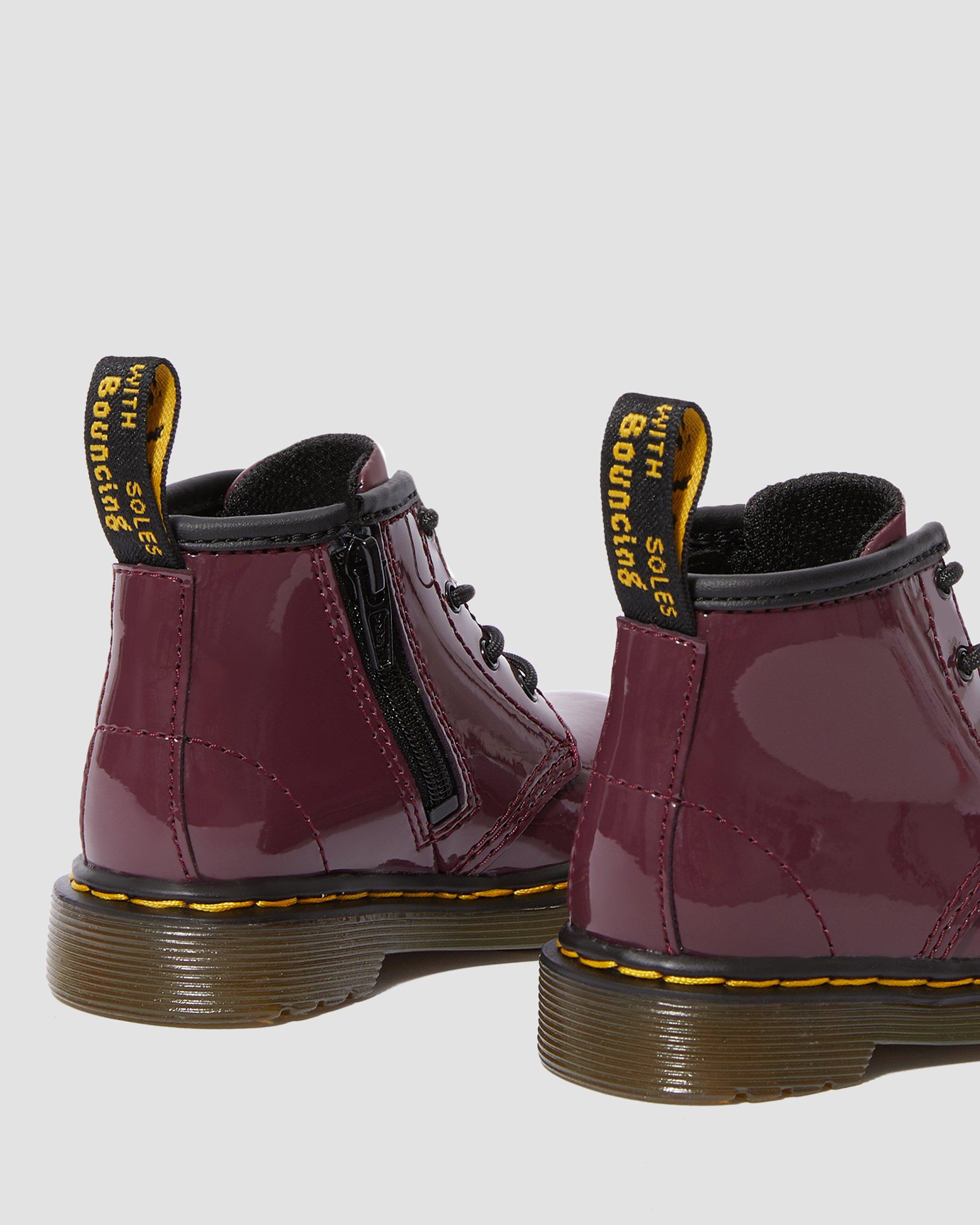Boots 1460 en cuir verni à lacets pour bébé
