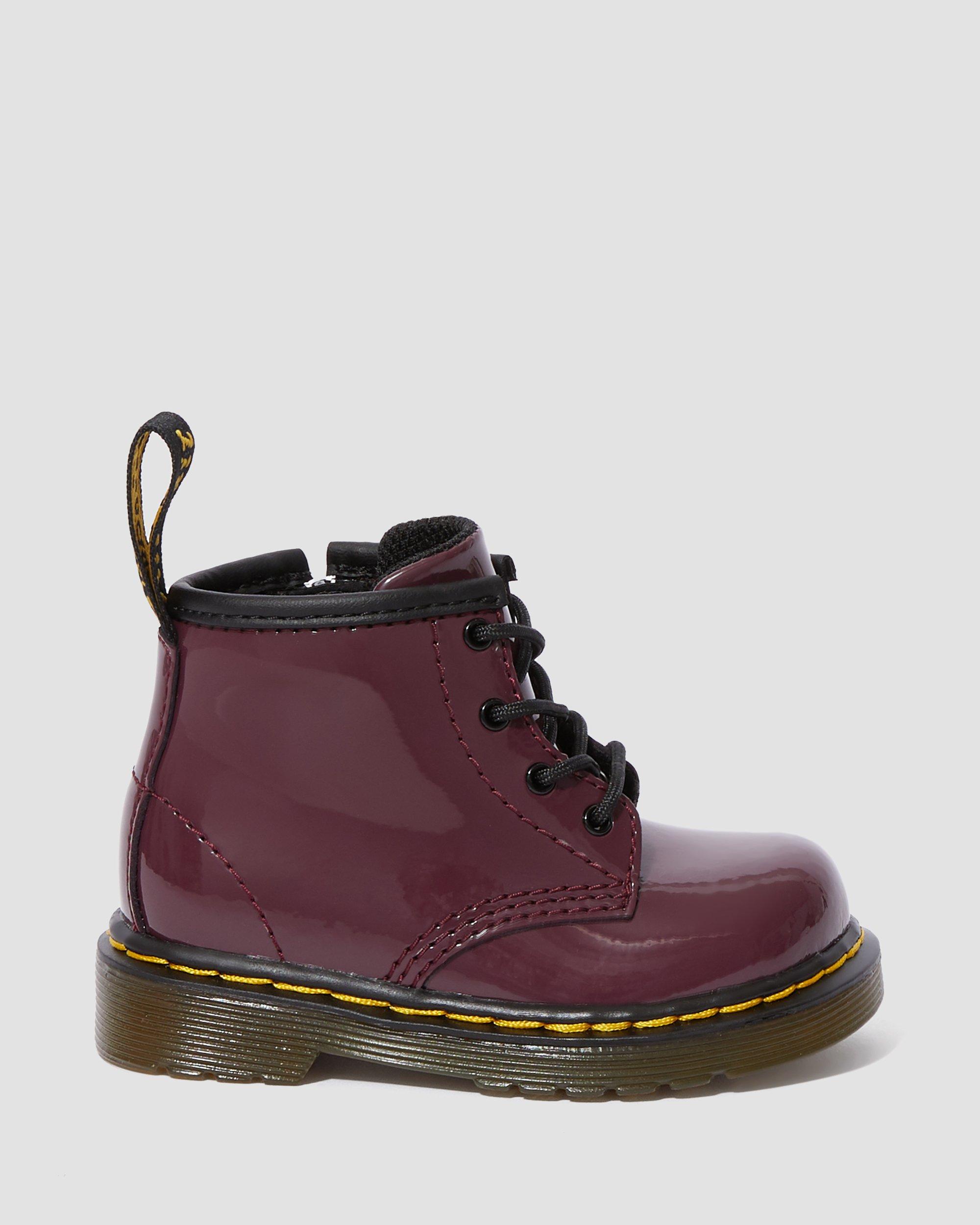 Boots 1460 en cuir verni à lacets pour bébé