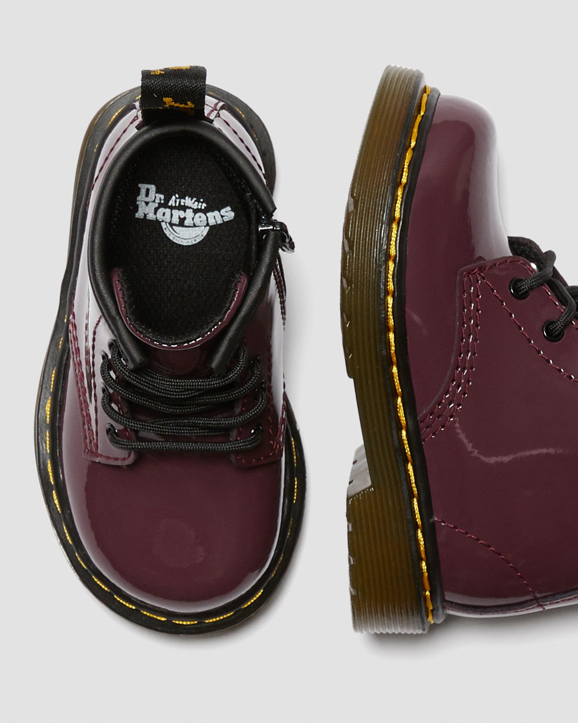 Boots 1460 en cuir verni à lacets pour bébé