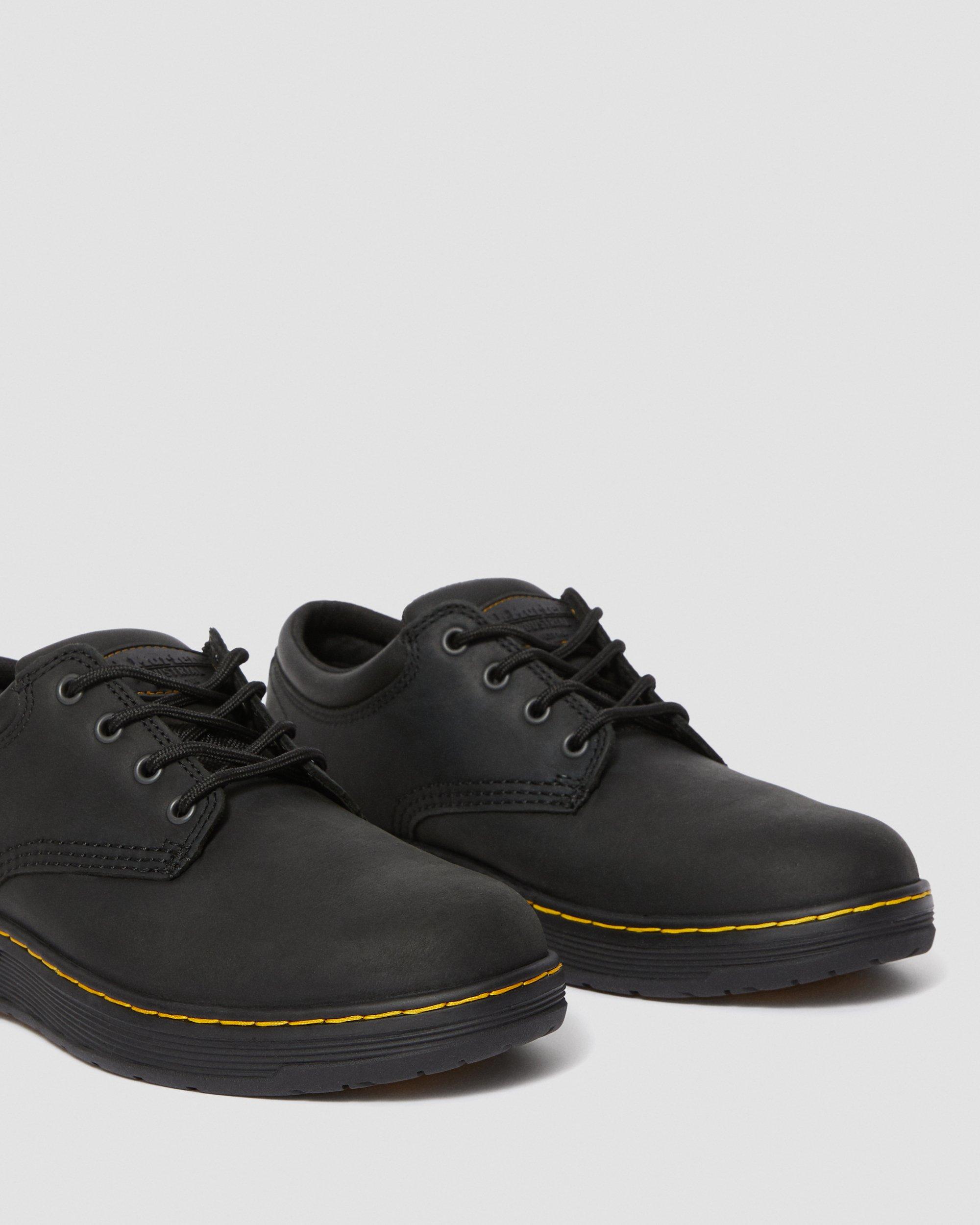 Culvert Slip Resistant Leather Work Shoes in Black