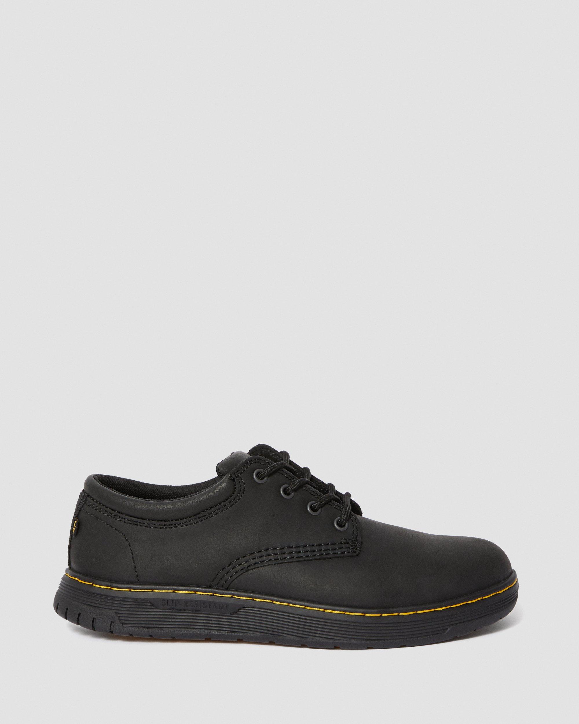 Culvert Slip Resistant Leather Work Shoes in Black | Dr. Martens display picture 1