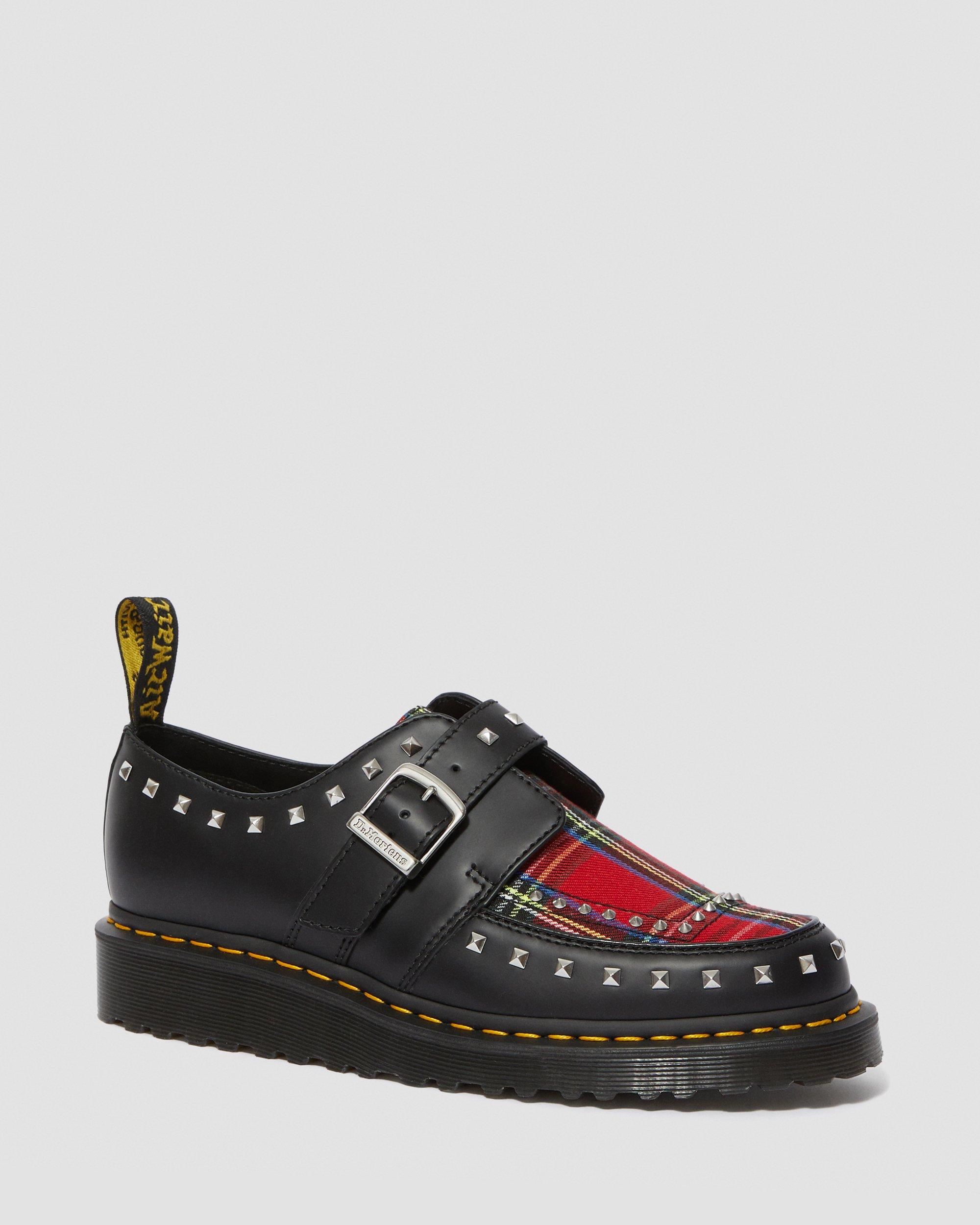 Ramsey Monk Tartan in BLACK+RED STEWART | Dr. Martens™