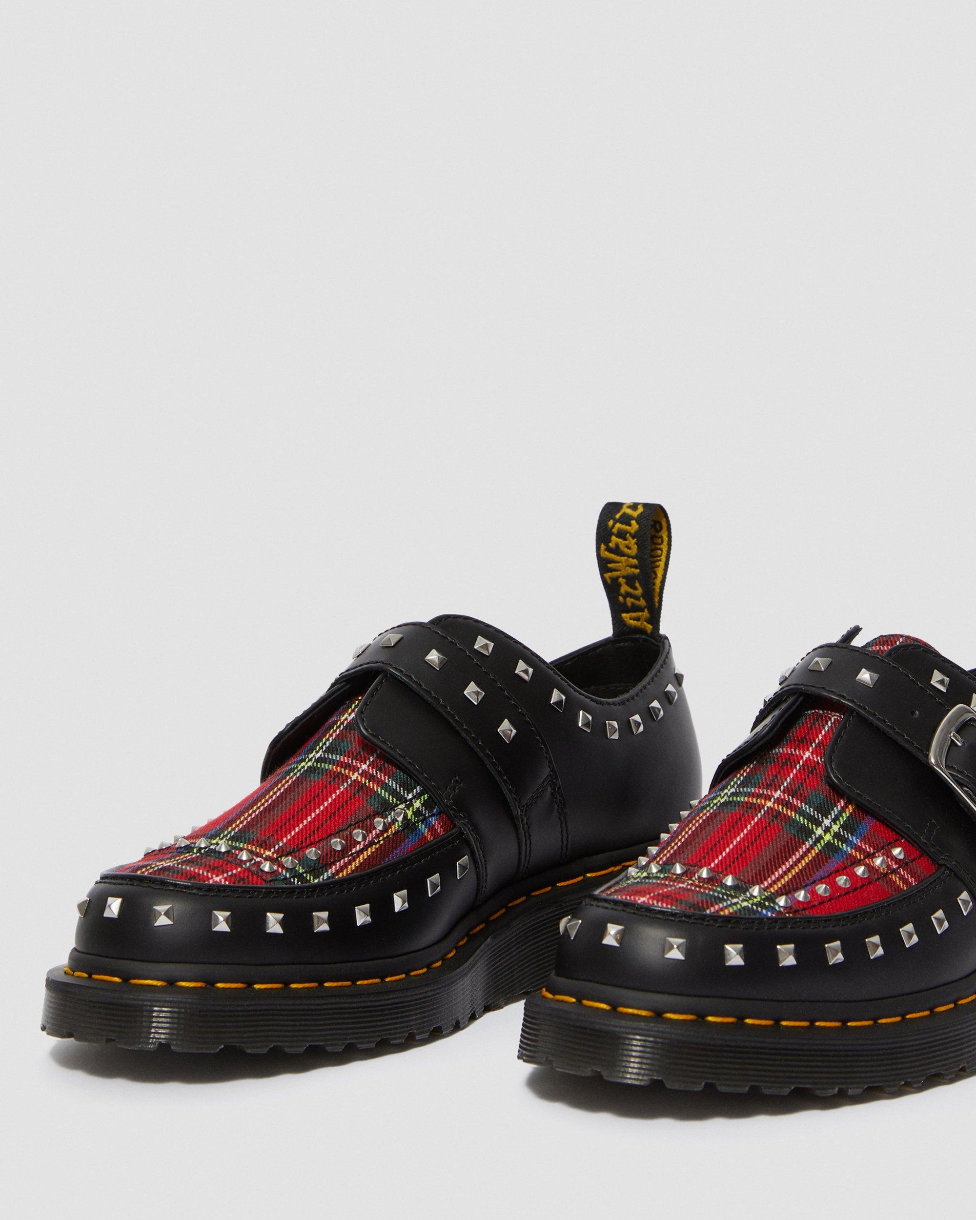 Ramsey Monk Tartan in BLACK+RED STEWART | Dr. Martens™