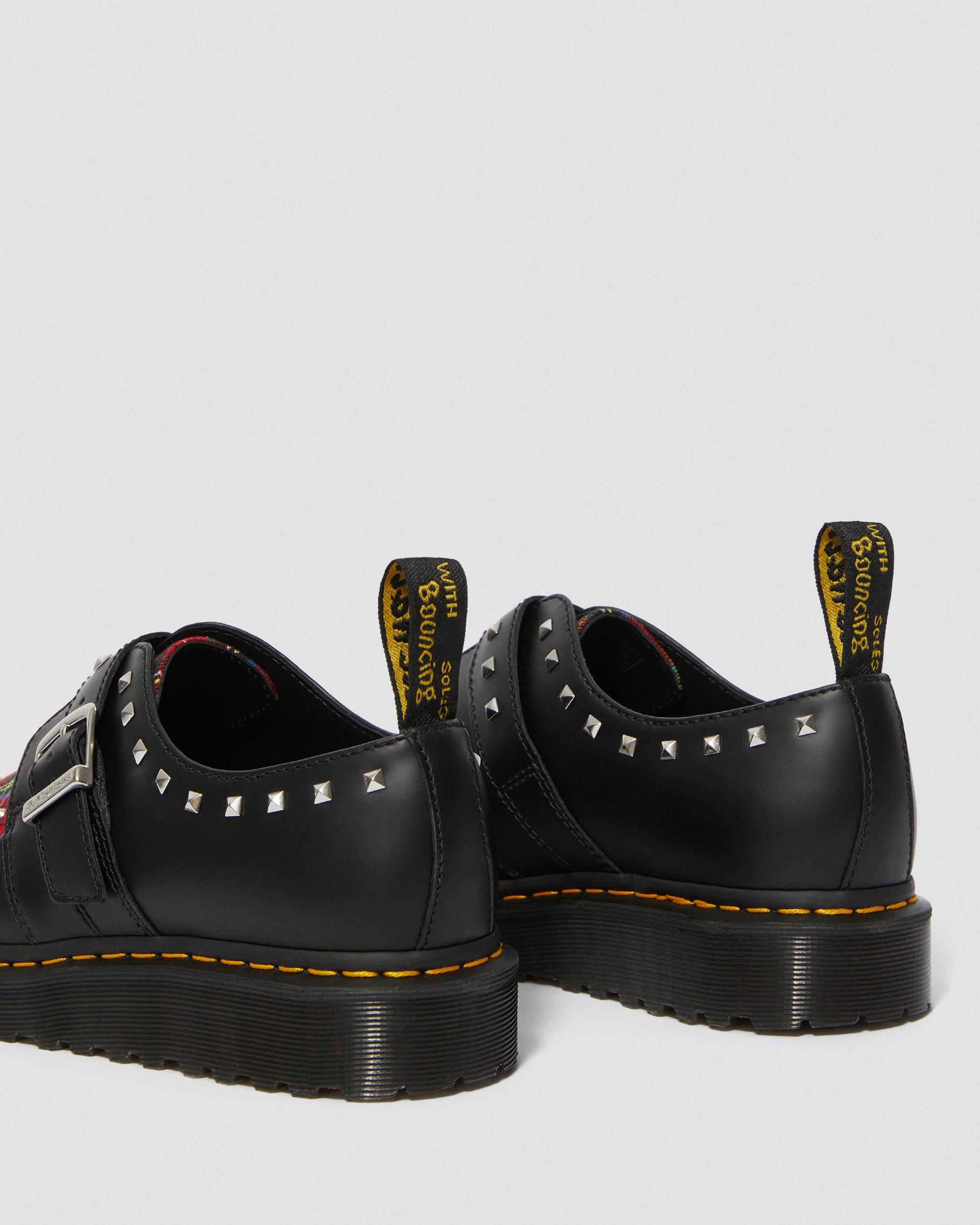 Ramsey Monk Tartan in BLACK+RED STEWART | Dr. Martens™